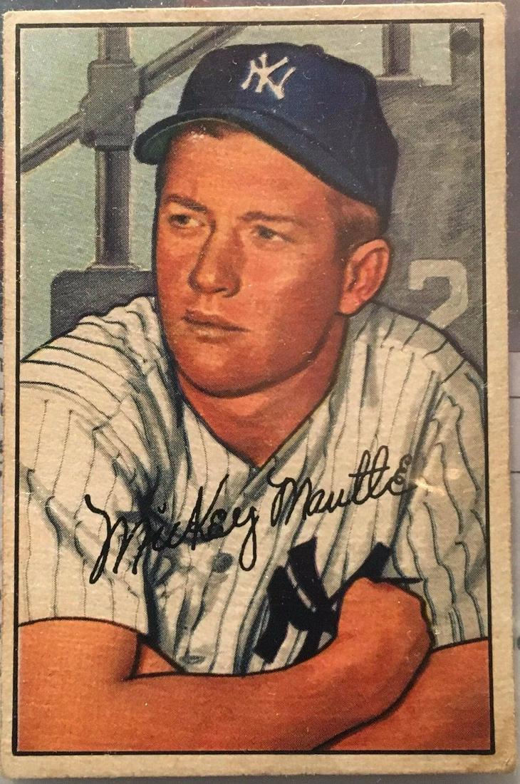 MICKEY MANTLE 1952 Bowman New York Yankees #101 Baseball Card - $5K VALUE (1 of 4)