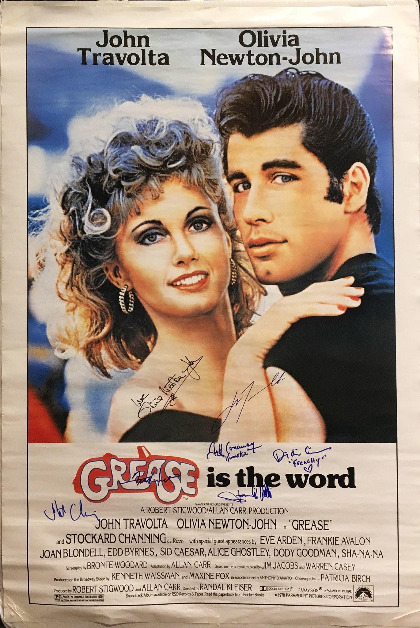 Grease Original 1978 Movie Poster Signed by John Travolta, Olivia Newton-John, & ENTIRE CAST! - $6K: "Grease" 1978 Movie Poster Signed by Cast John Travolta, Olivia Newton-john, Didi Conn, Stockhard channing, Frankie avalon, jeff conway - $6,000.00 VALUE Please feel free to contact APR57 with