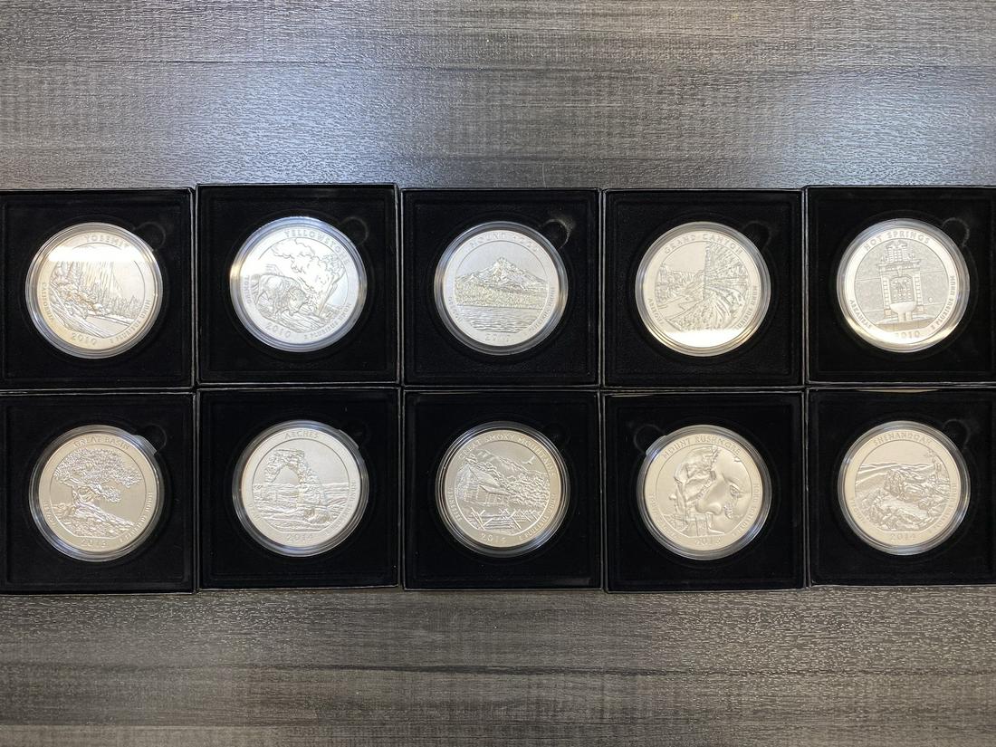 LOT OF 10 5oz Silver Uncirculated ATB Quarters - America The Beautiful National Parks Edition - $5K (1 of 7)