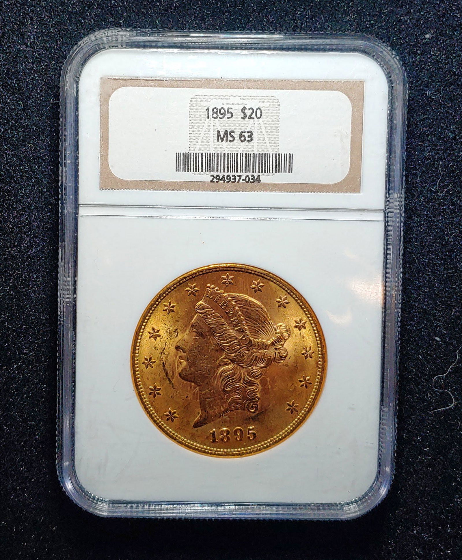 1895 Liberty Head $20 Double Eagle MS-63 (NGC) - $3K APR Value w/ Certificate of Authenticity! ?? (1 of 4)