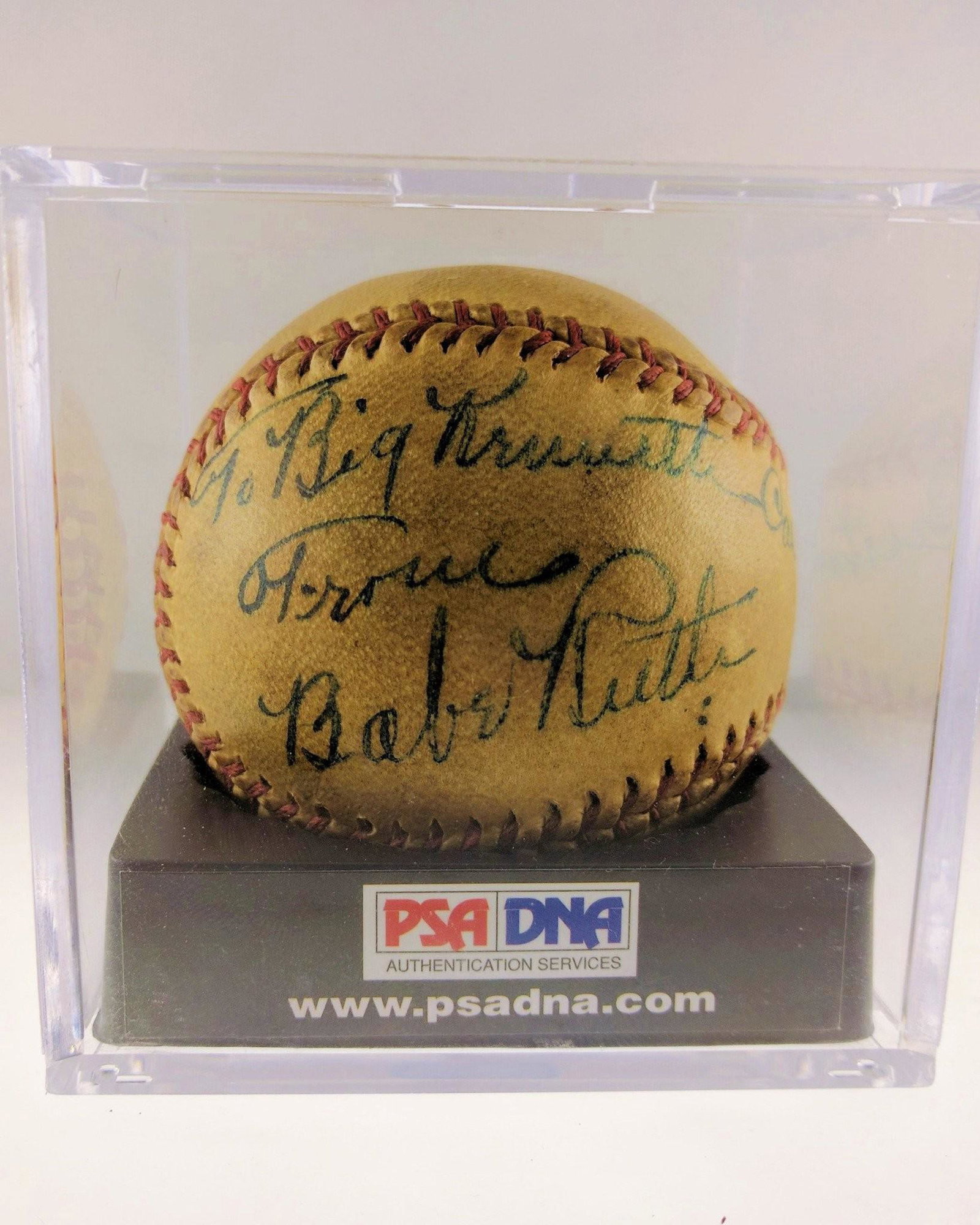 1930s Original Babe Ruth Single Signed Baseball Mint Condition w/ PSA/DNA Certificate of (1 of 7)