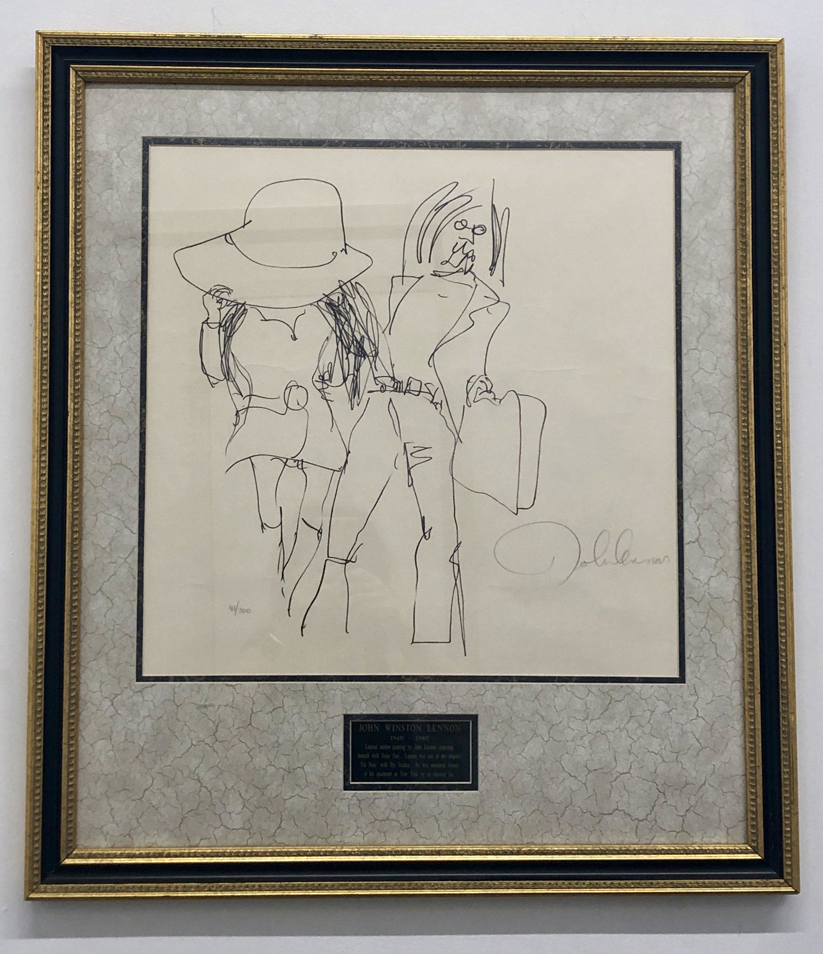 John Lennon, "John Lennon with Yoko Ono" Limited Edition 41/300