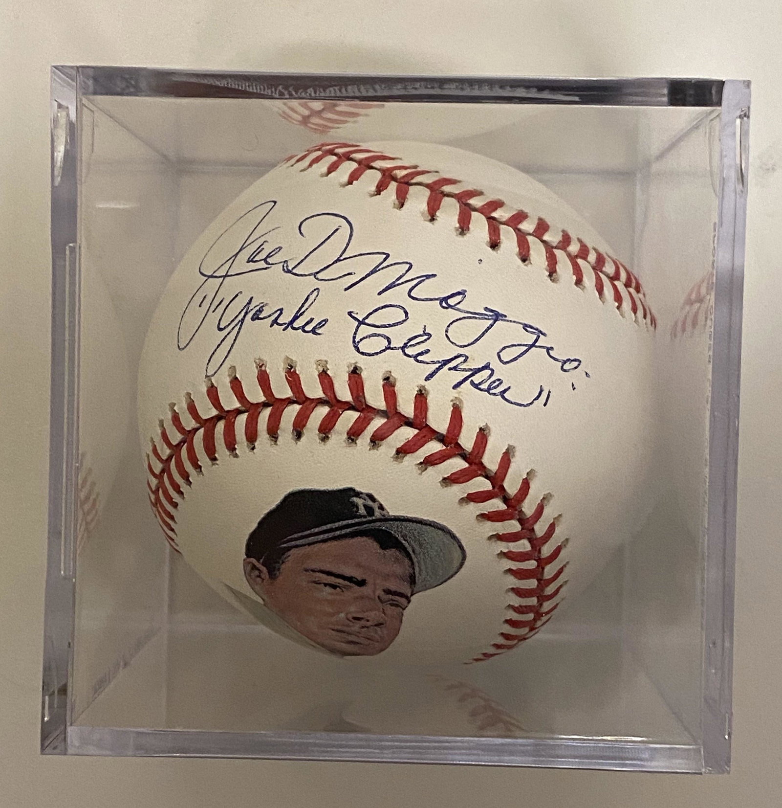 JOE DIMAGGIO Rare Autographed Photo-Ball With Inscription - $3K APR Value w/ Certificate of (1 of 7)