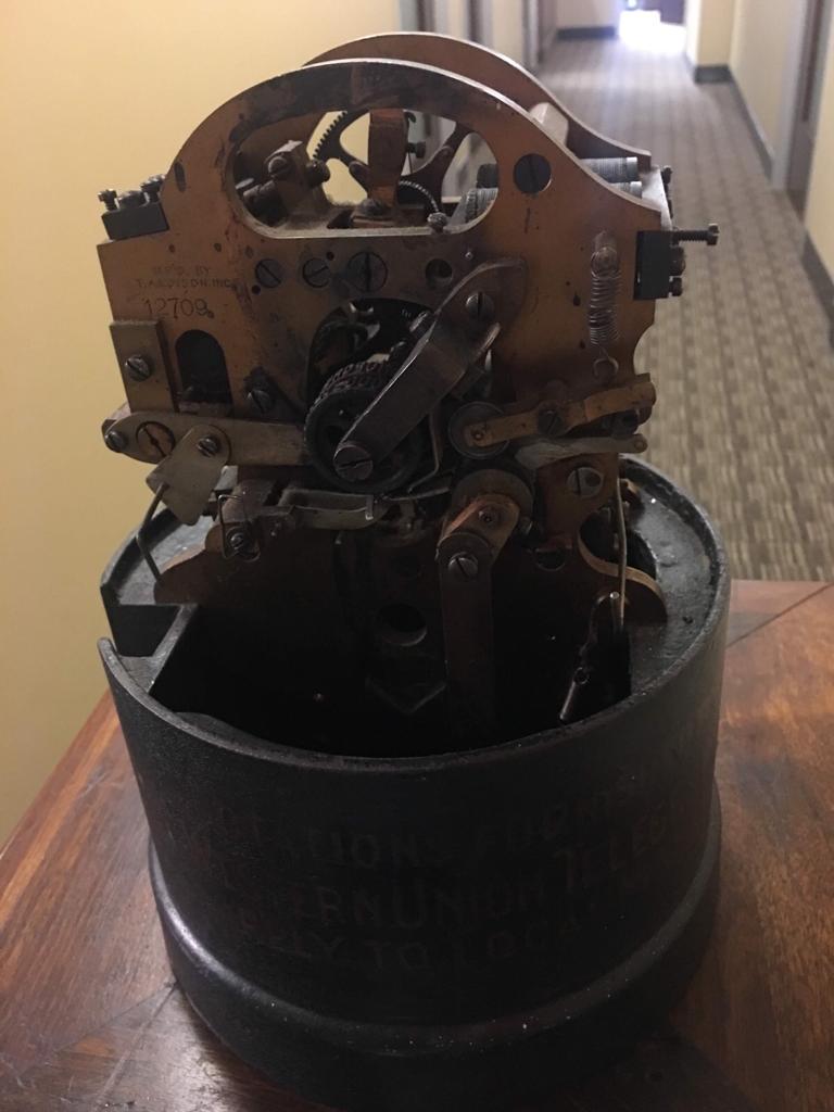 Edison Ticker Tape Machine Org. Glass/Base C1900s Mint Condition - $100K VALUE w/ Certificate of: ANTIQUE EDISON C1900'S TICKER TAPE MACHINE WITH ORIGINAL GLASS AND WOOD STAND. EXTREMELY FINE CONDITIONS! W/ FREE CERTIFICATE OF AUTHENTICITY & APPRAISAL VALUED $100,000.00 FREE LIFETIME G