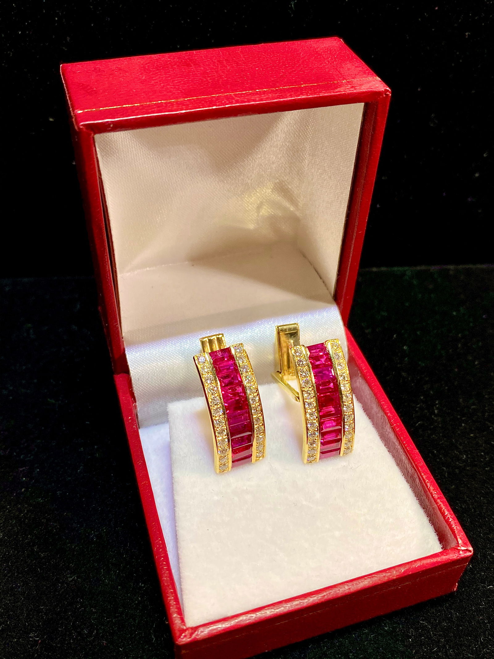 Unique L&M Designer's SYG 20 Rubies & 48 Diamonds Men's Cufflinks w $10K COA !} (1 of 7)