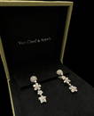 VAN CLEEF & ARPELS FOLIE DES PRES 18K WT GOLD DIAMOND EARRING - $140K APR w CoA!