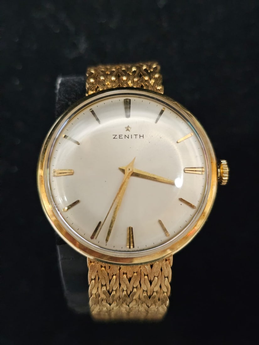 Zenith 18k gold shop watch