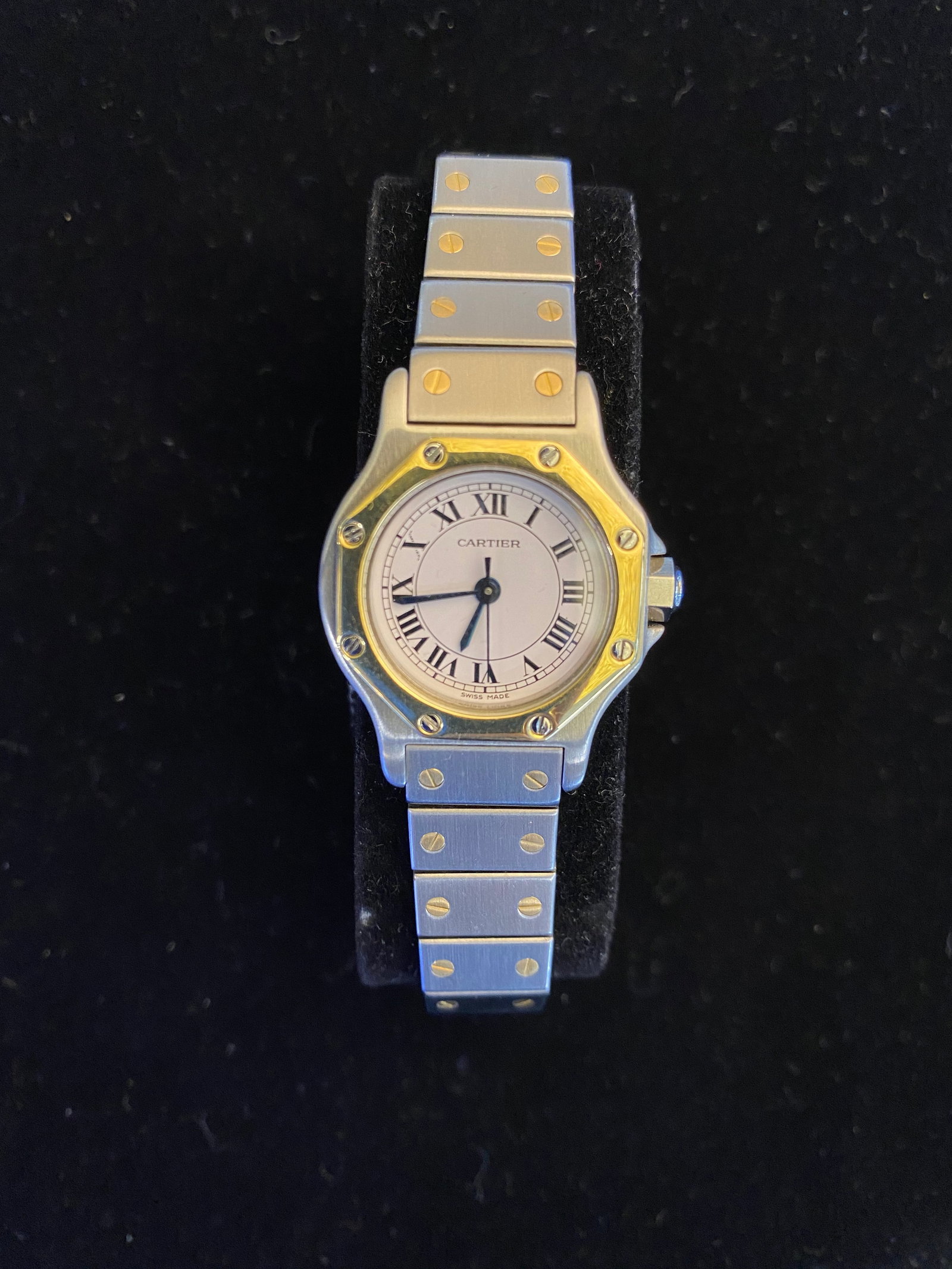 Rare Cartier Octagonal Santos Unisex 18k Yellow-Gold SS! - $15k APR w/CoA!| (1 of 7)