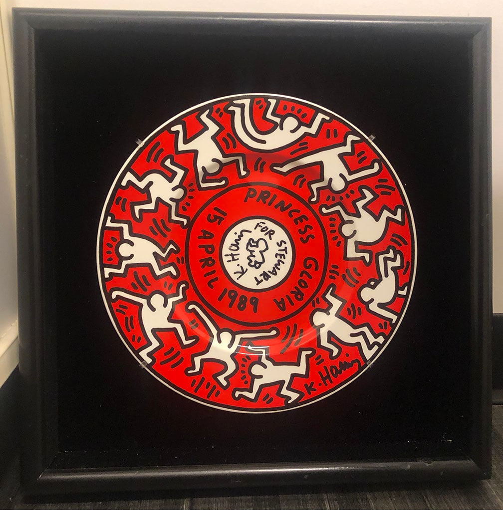 Keith Haring Signed Princess Gloria Birthday Plate C. 1989- $15K APR w/ CoA! (1 of 3)