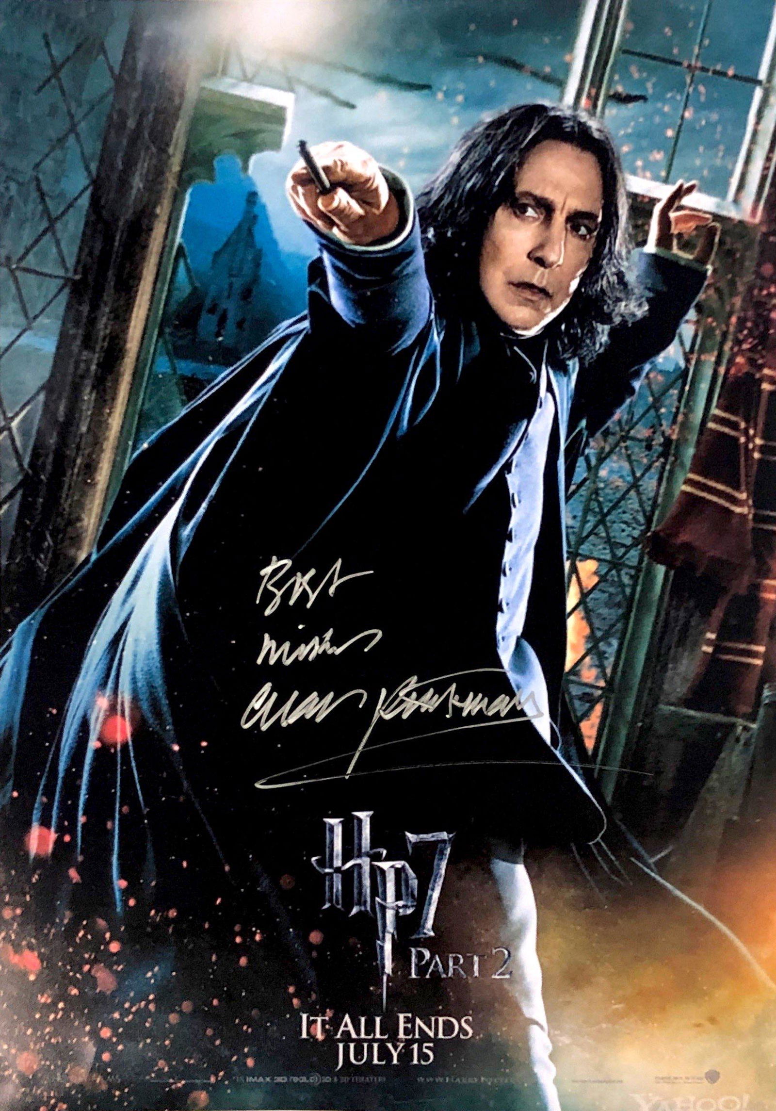 Harry Potter Alan Rickman Autograph Signed Poster (1 of 1)