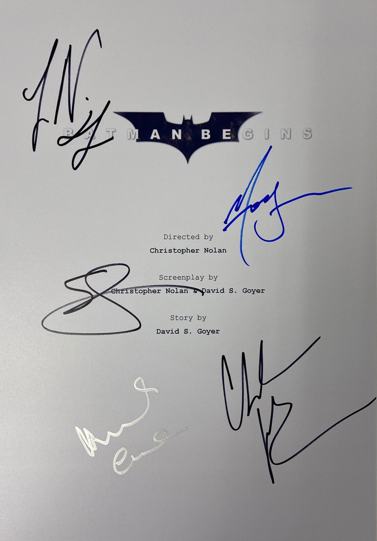 Christian Bale Autograph Signed Batman Begins Script (1 of 1)
