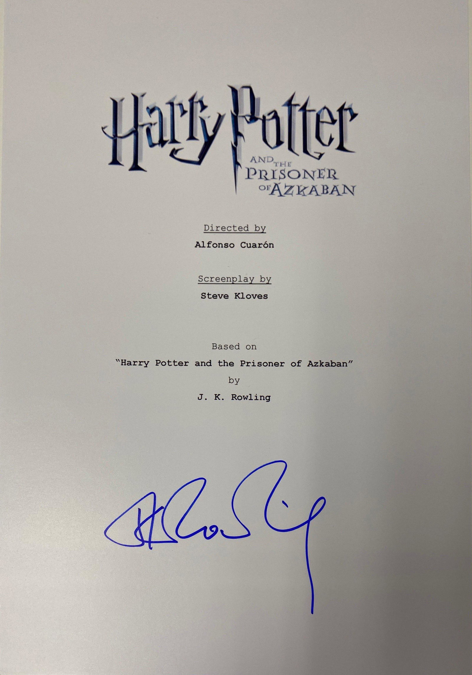 Autograph Signed Harry Potter Prisoner of Azkaban: Category: Autograph CollectiblesAutograph Includes: J.K. RowlingUnframed Vertified and Excellent ConditionDetails are as shown in the photos Please kindly read our Terms before bidding