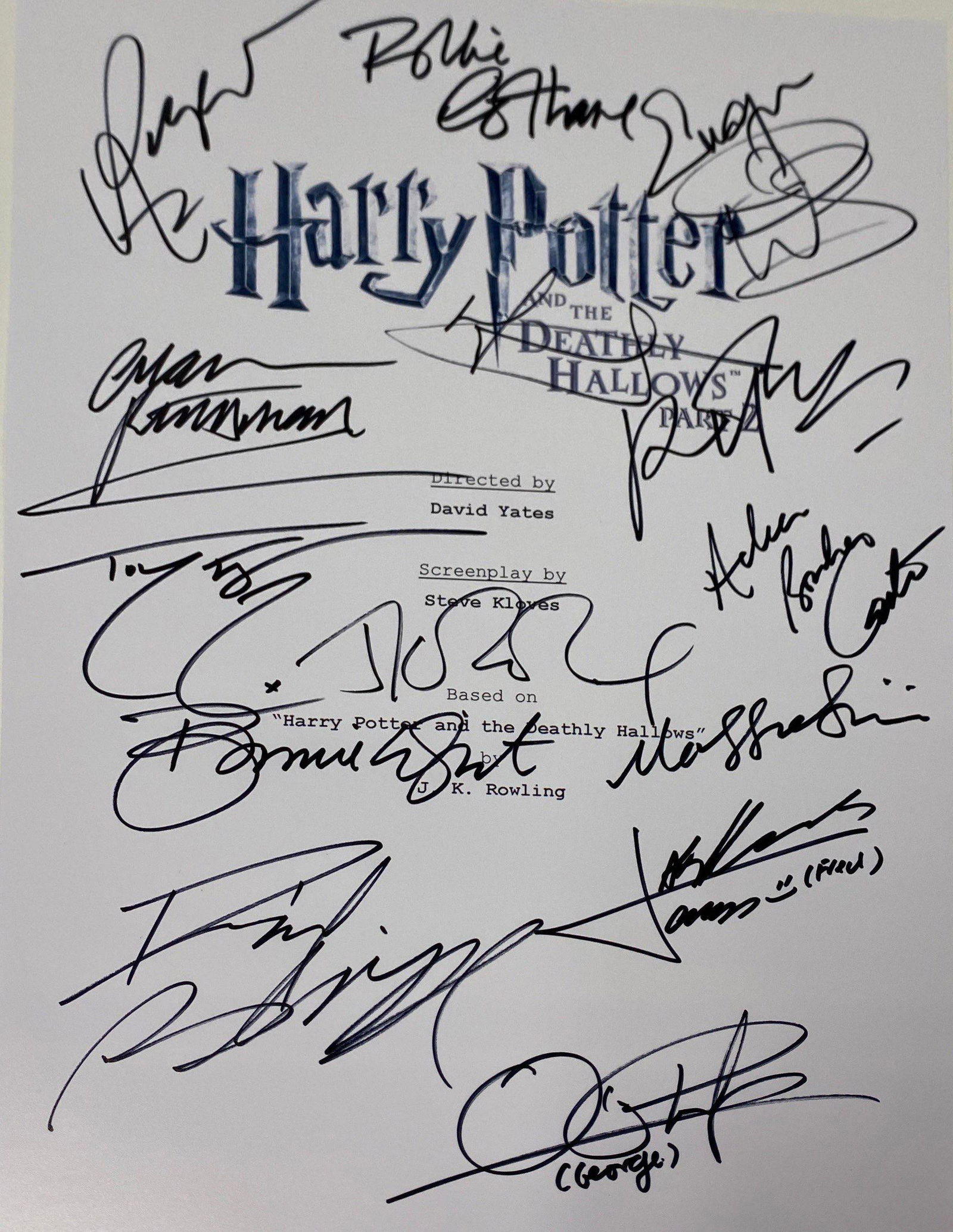 Autograph Signed Harry Potter Deathly Hallows Pt 2 (1 of 1)