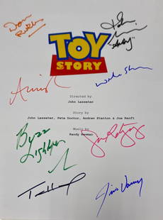 Autograph Signed Toy Story Tom Hanks Script Cover: Category: Autograph CollectiblesAutograph Includes: Tom Hanks, Tim Allen, John Ratzenberger, Don Rickles, Wallace Shawn, John Morris, Annie Potts, Jim VarneySize 8 Inches x 10 InchesUnframed Vertified