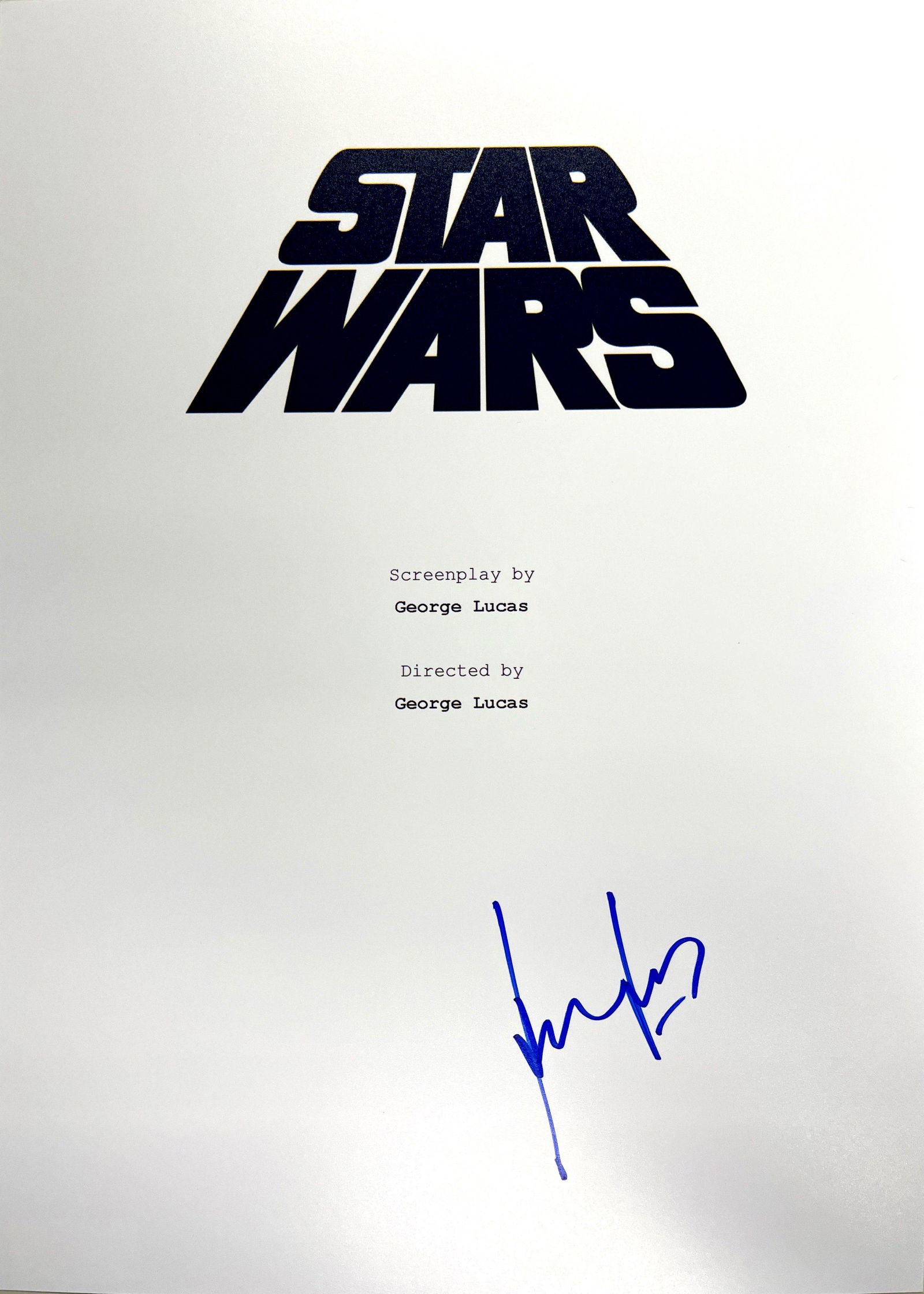 Autograph Signed Star Wars Script Cover (1 of 1)