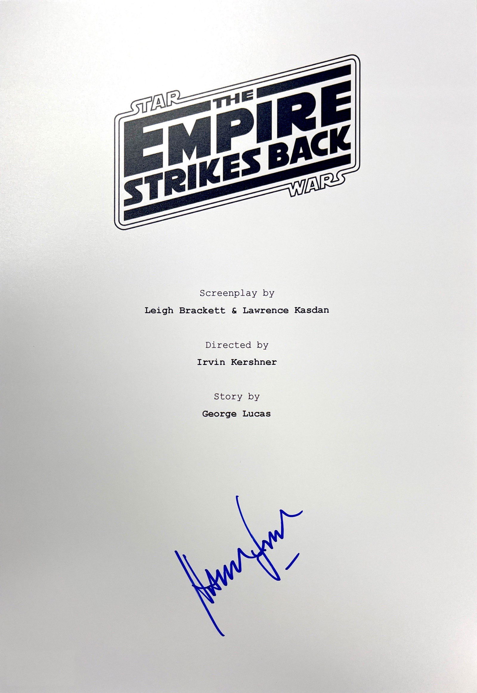 Autograph Signed Star Wars Empire Strikes Back Script (1 of 1)