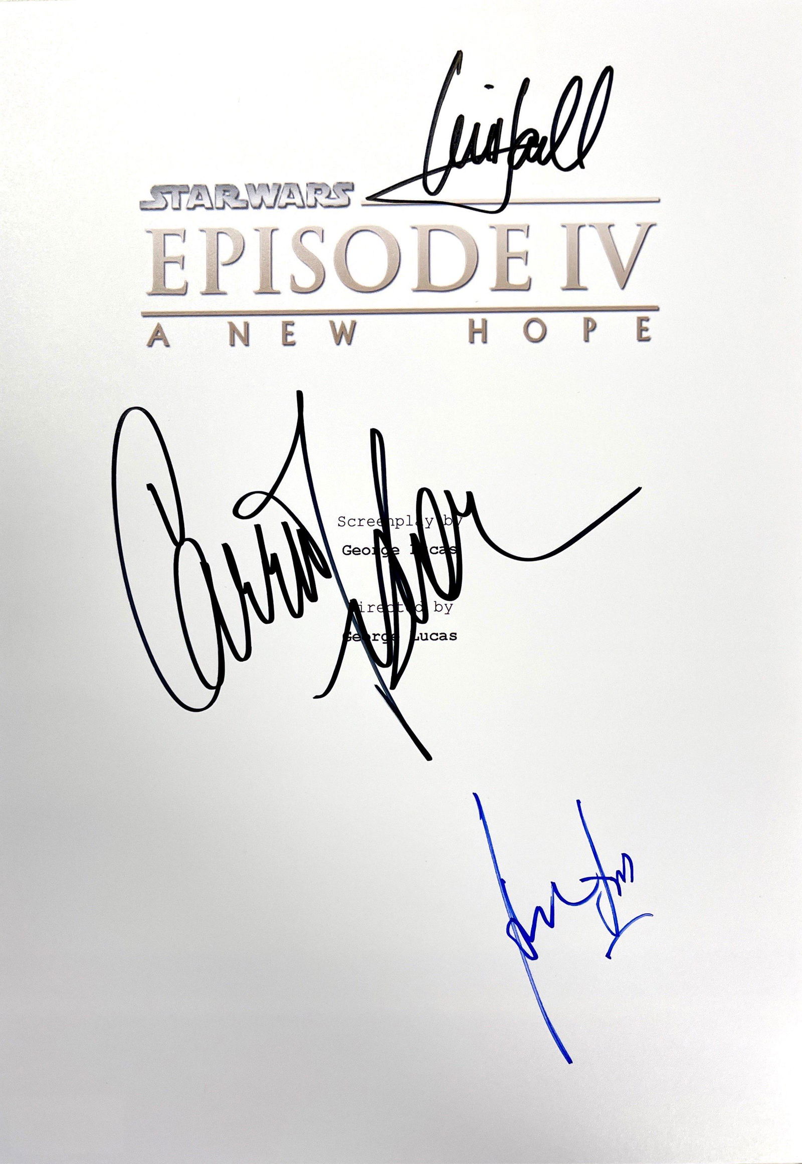 Autograph Signed Star Wars New Hope Script Cover (1 of 1)