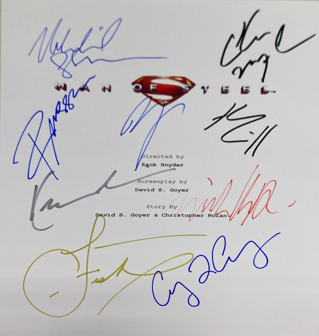 Autograph Signed Man of Steel Script Cover (1 of 1)