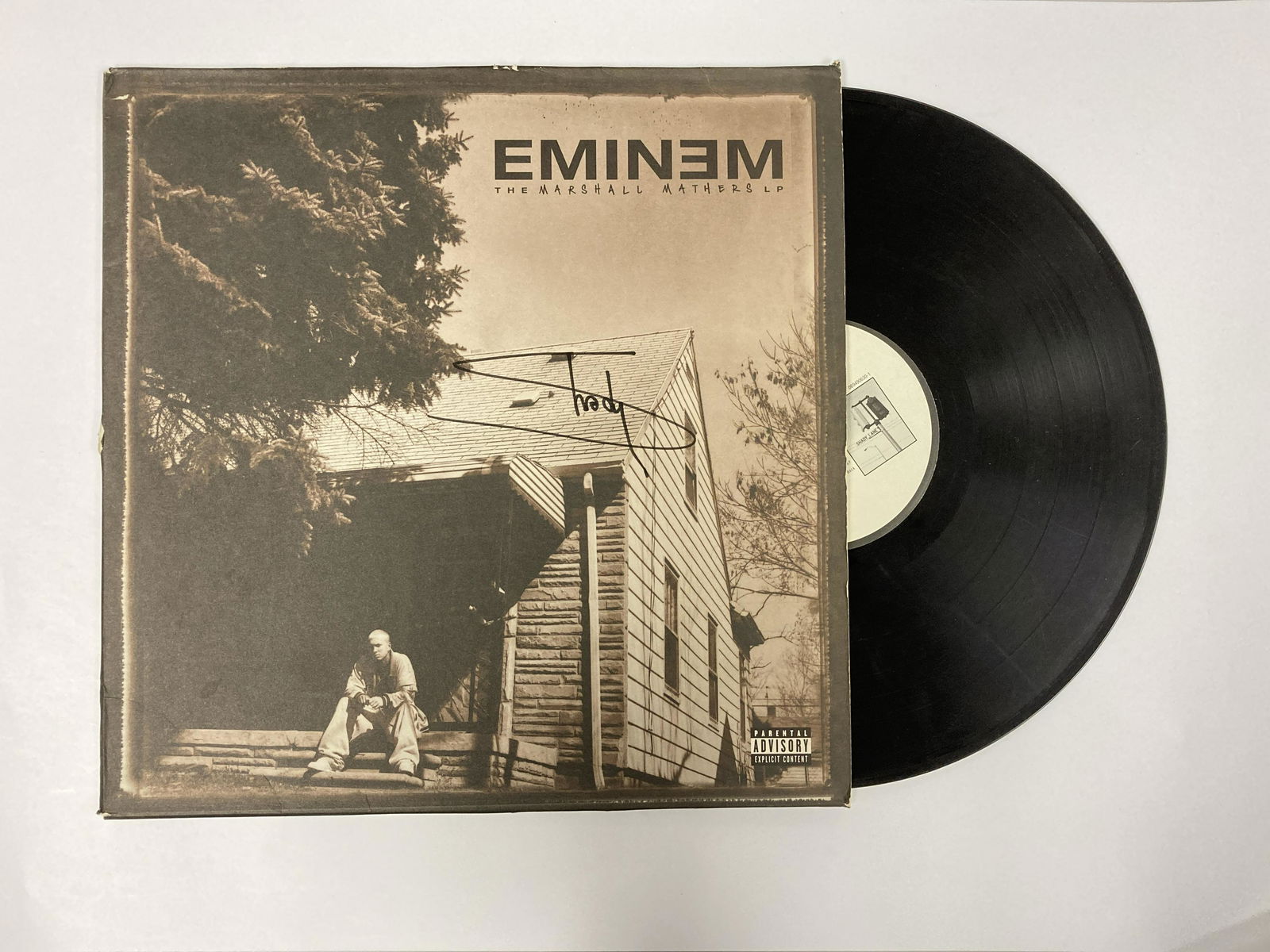 Autograph Signed Eminem Marshall Mathers Vinyl (1 of 1)