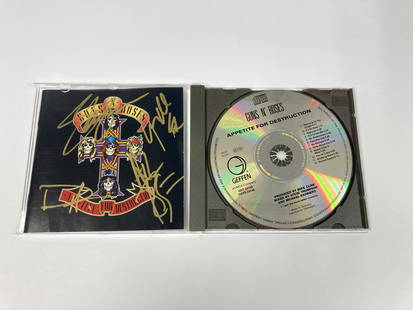 Autograph Signed Guns N Roses Appetite For Destruction: Category: Autograph CollectiblesAutograph Includes: Axl Rose, Duff McKagan, Slash, Steven AdlerItem is in great condition with no damage, unframedIf image of documentation is not attached in the listi