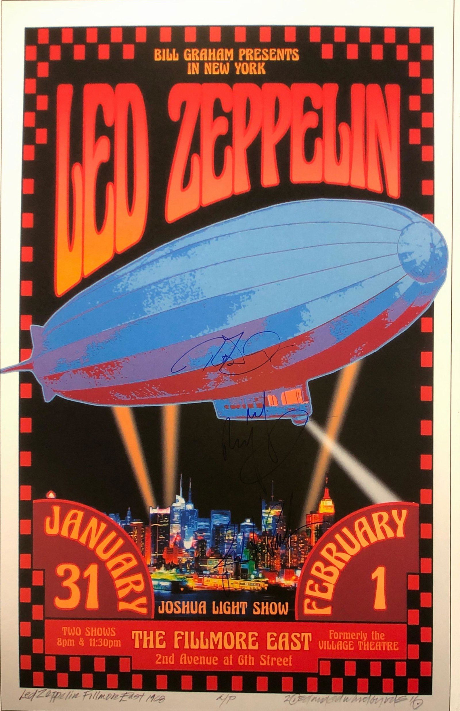 Led Zeppelin Robert Plant Poster Autographed (1 of 1)