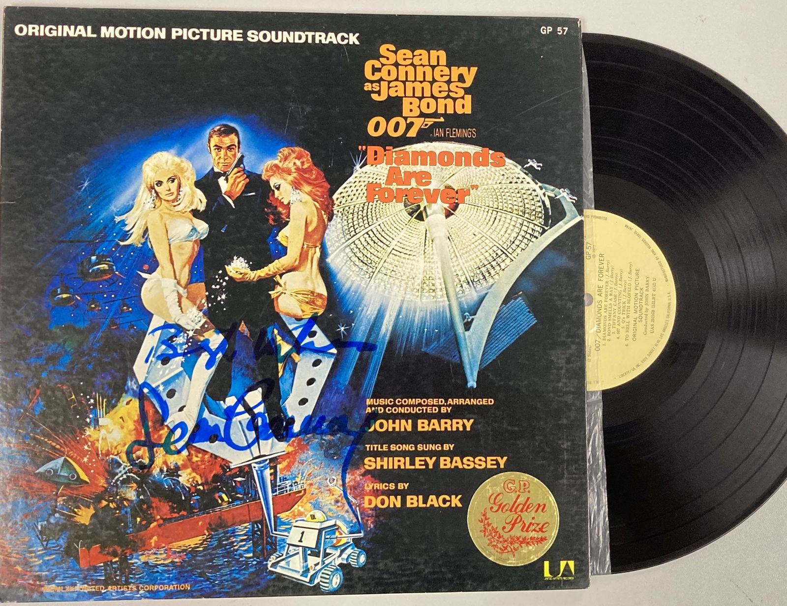 Autograph Signed James Bond 007 Vinyl (1 of 1)