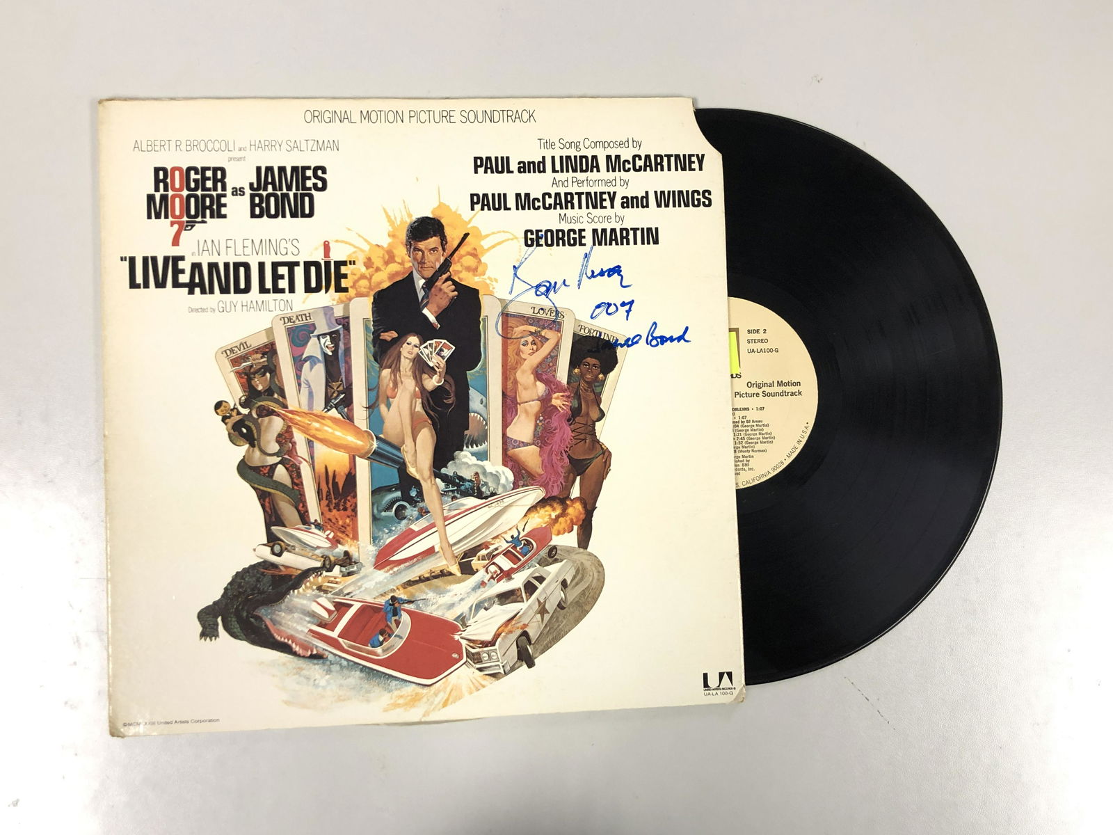 Autograph Signed James Bond 007 Vinyl (1 of 1)