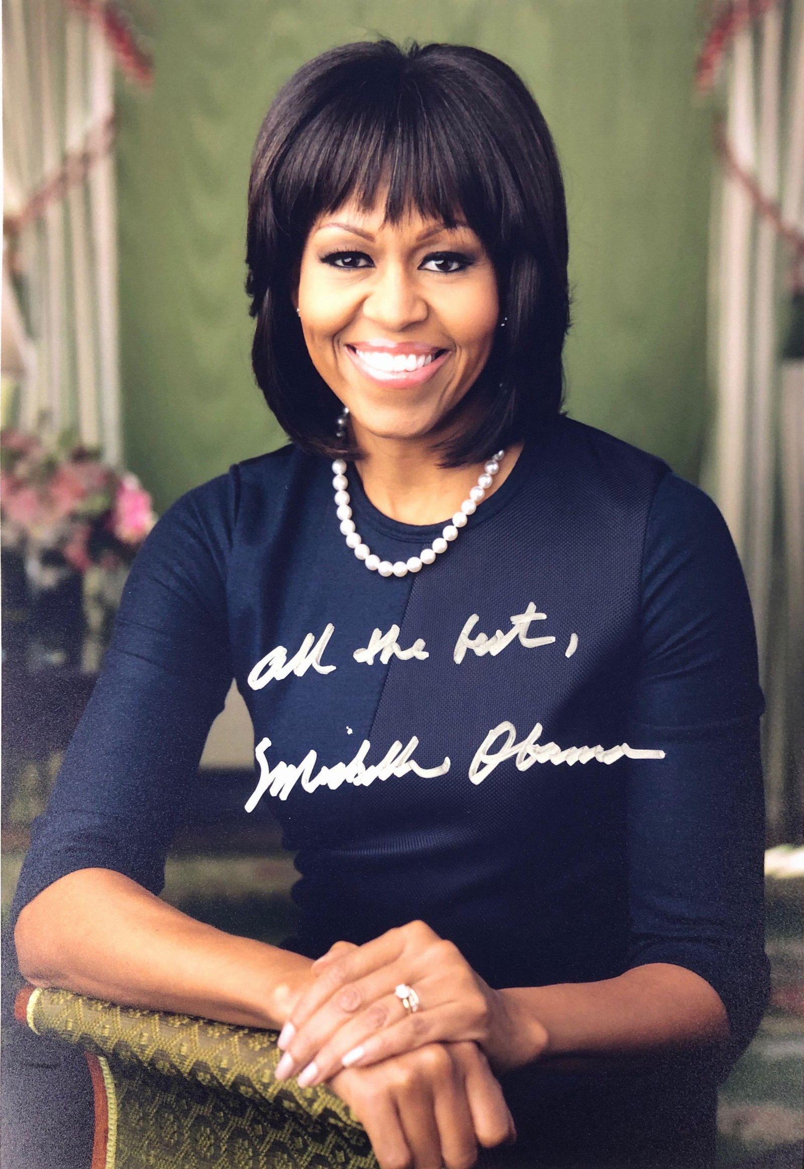 Signed Michelle Obama Photo: Category: Autograph CollectiblesItem is in great condition with no damage, unframed If image of documentation is not attached in the listing, the lot is sold without documents. Please review our Terms