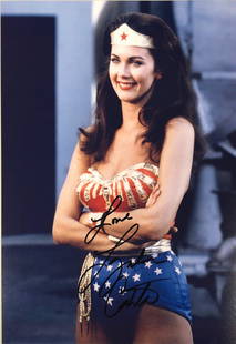 Wonder Woman Lynda Carter Signed Photo: Autographed by:Lynda CarterSize: 8" x 10"Authentication Code: PC38480Unframed Vertified and Excellent Condition. Please kindly read our Terms and Conditions before bidding.