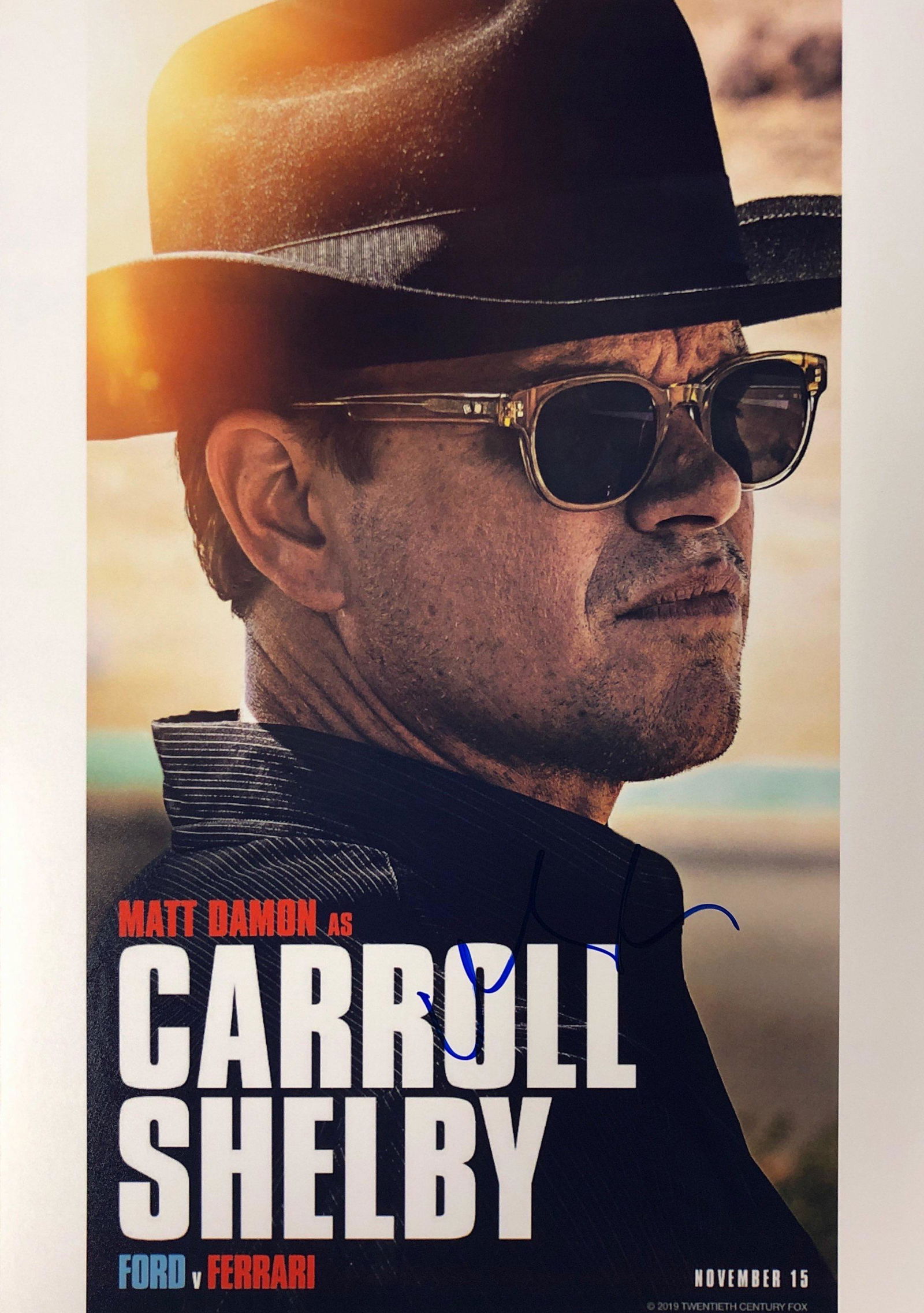 Ford V Ferrari Matt Damon Signed Photo (1 of 1)