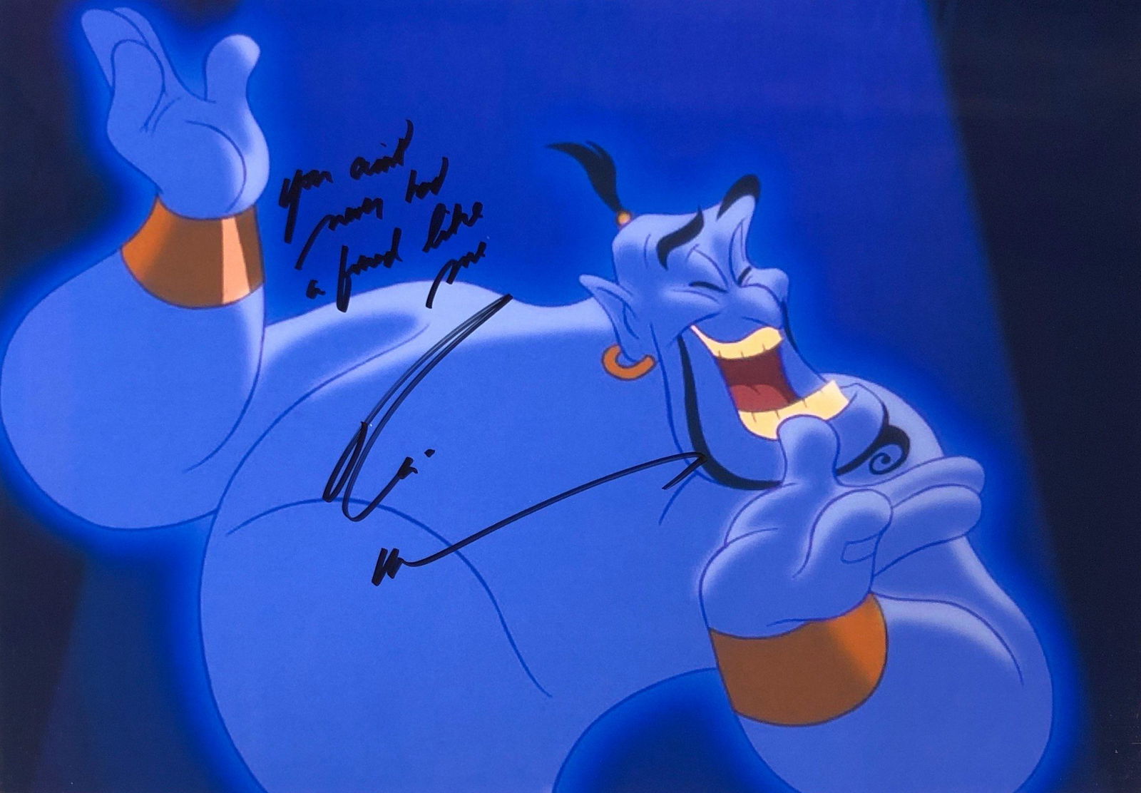 Aladdin Robin Williams Signed Photo (1 of 1)