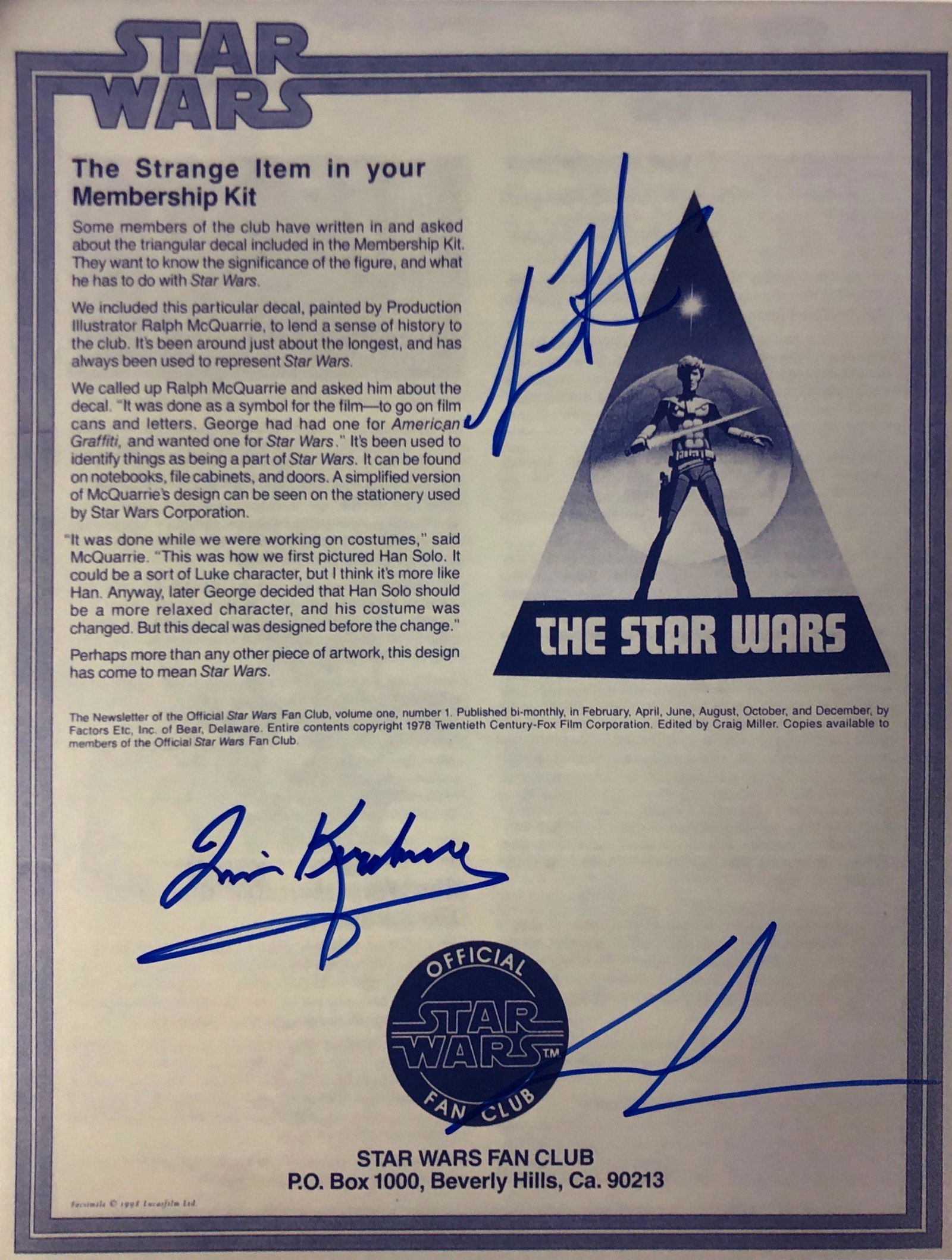 Star Wars Empire Strikes Back Signed Photo (1 of 1)