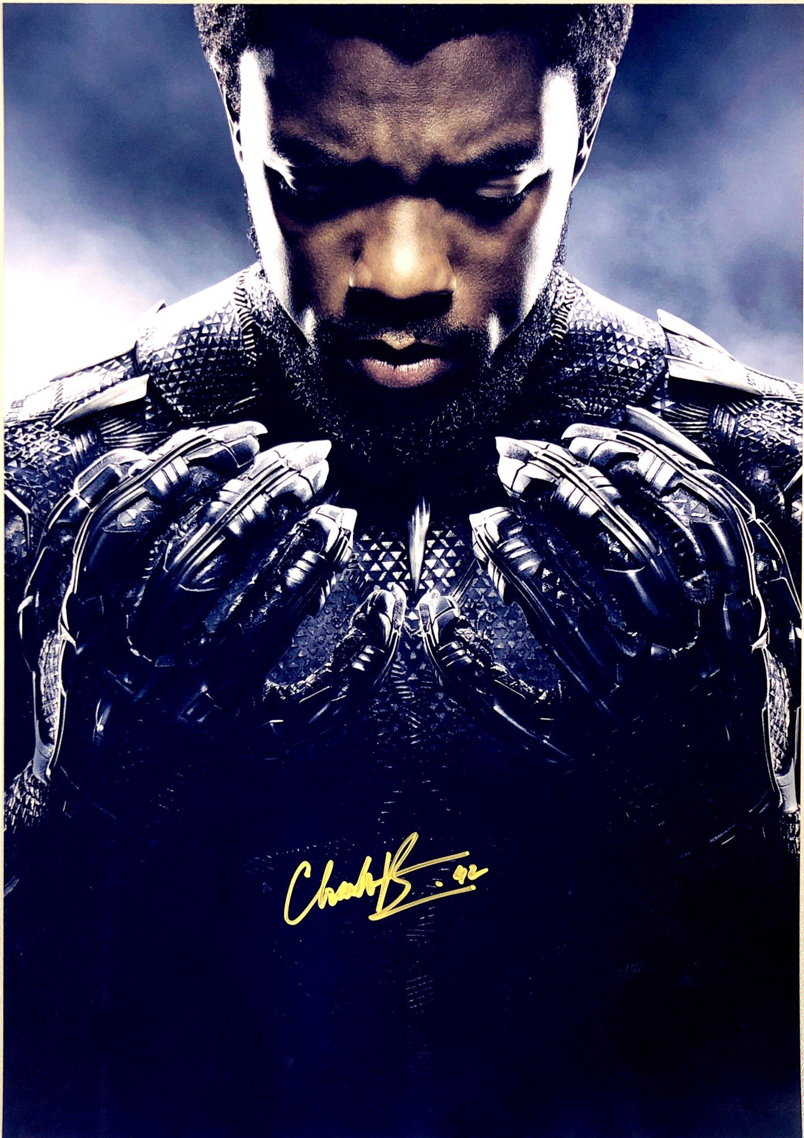 Chadwick Boseman Autograph Signed Black Panther Photo (1 of 1)