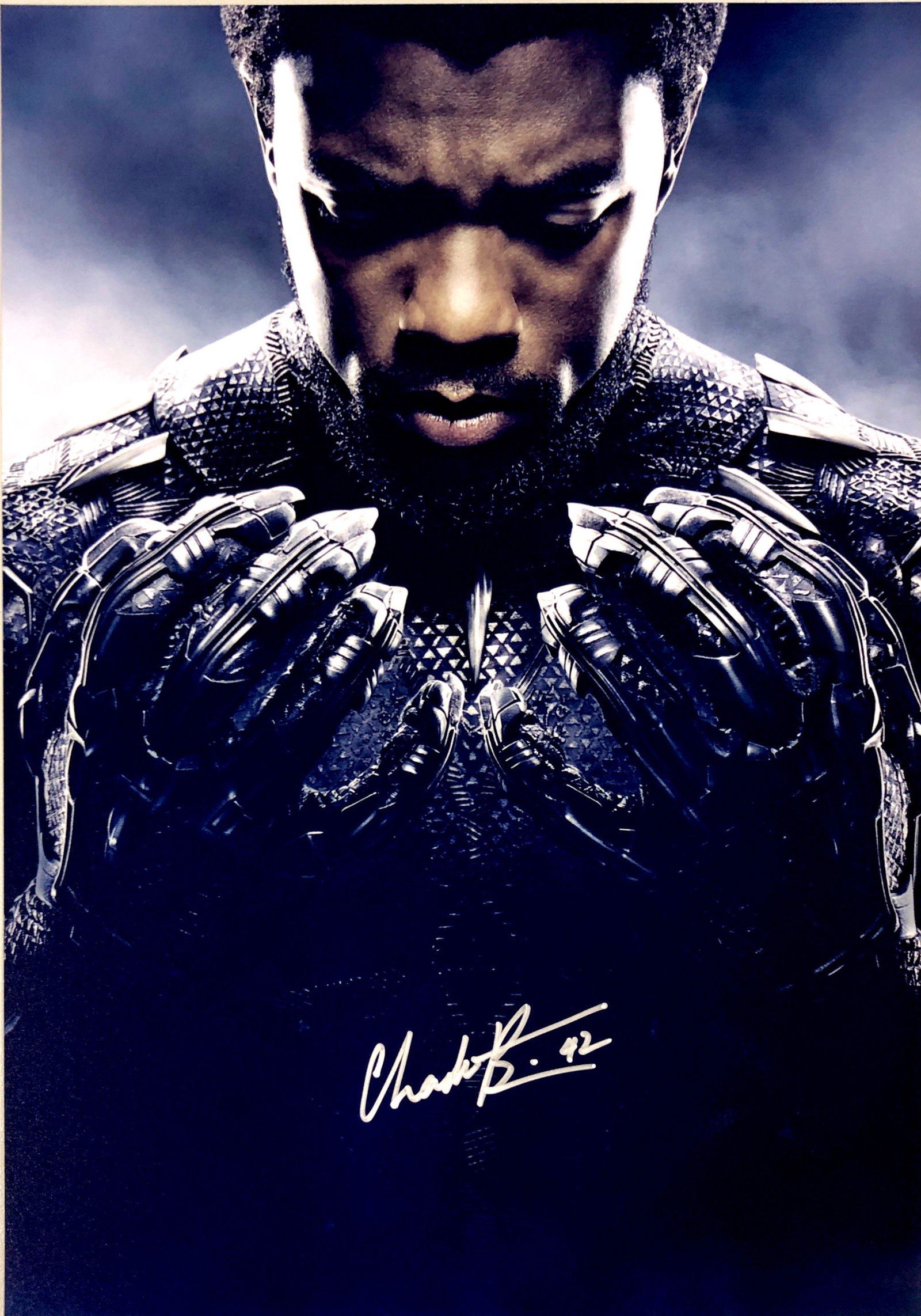 Chadwick Boseman Autograph Signed Black Panther Photo (1 of 1)