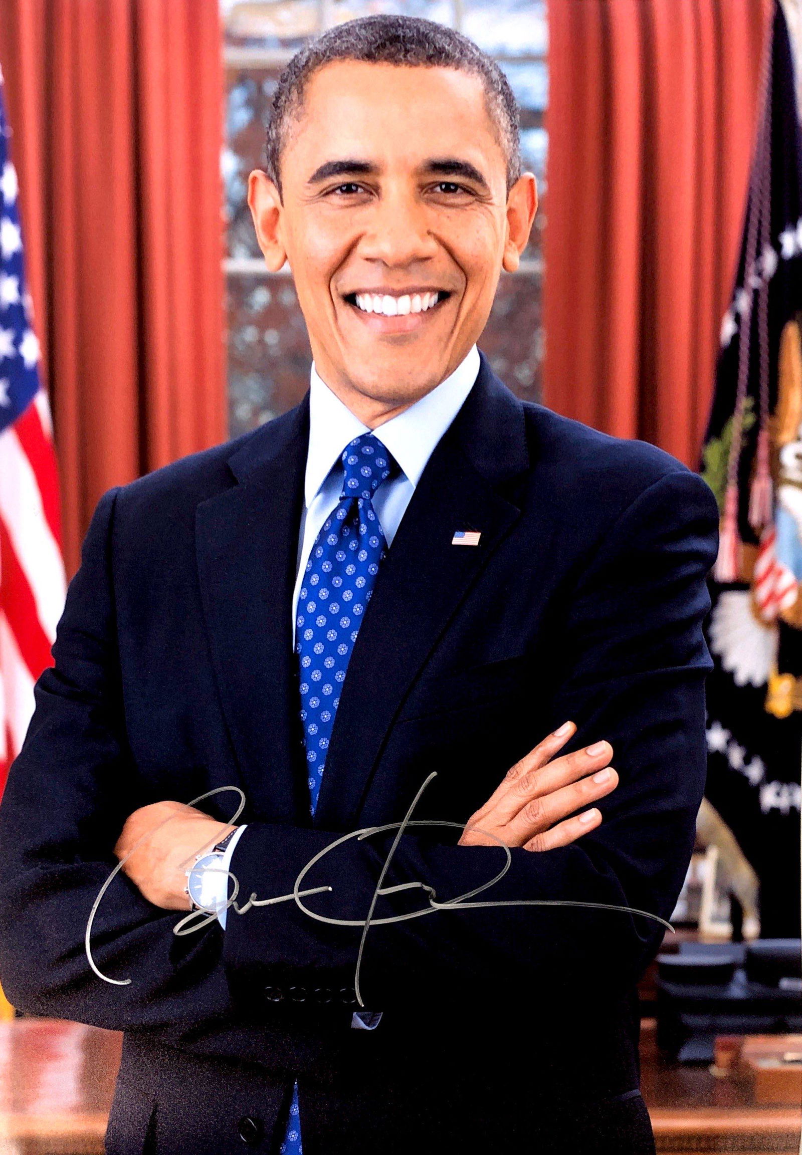 Barack Obama Autograph Signed Photo (1 of 1)