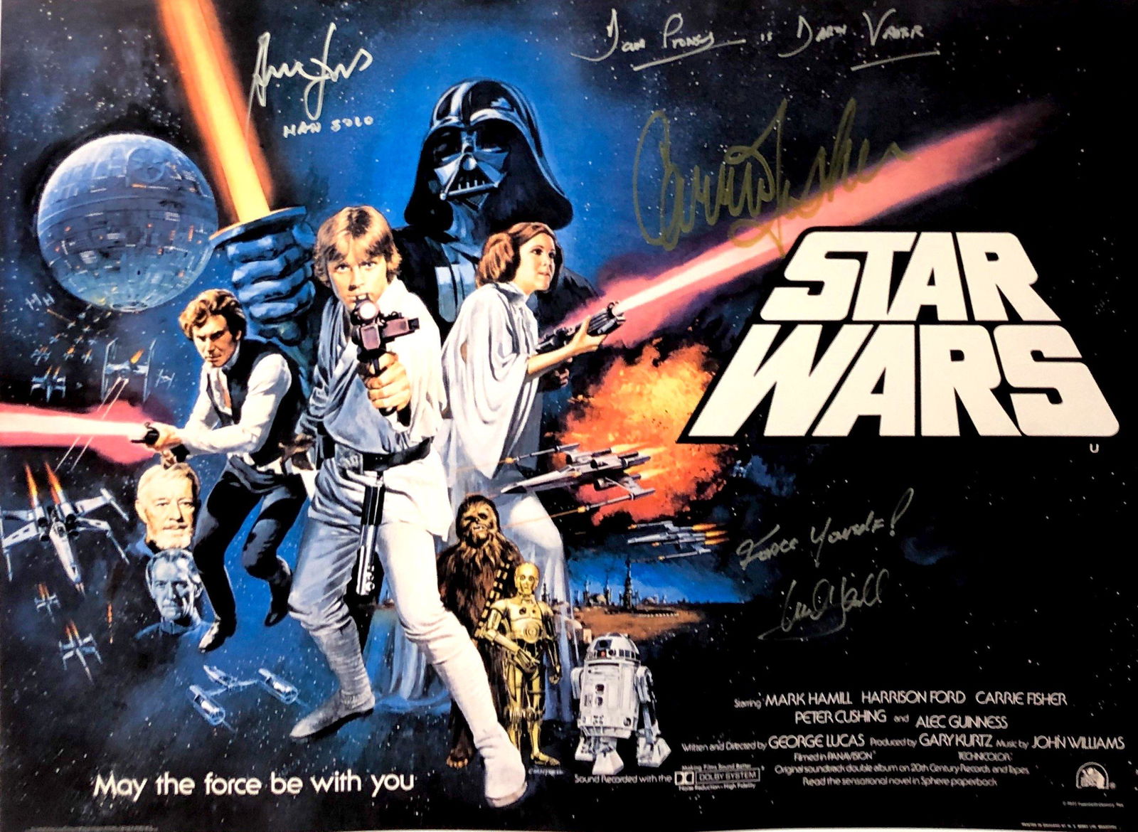 Autograph Signed Star Wars Poster (1 of 1)