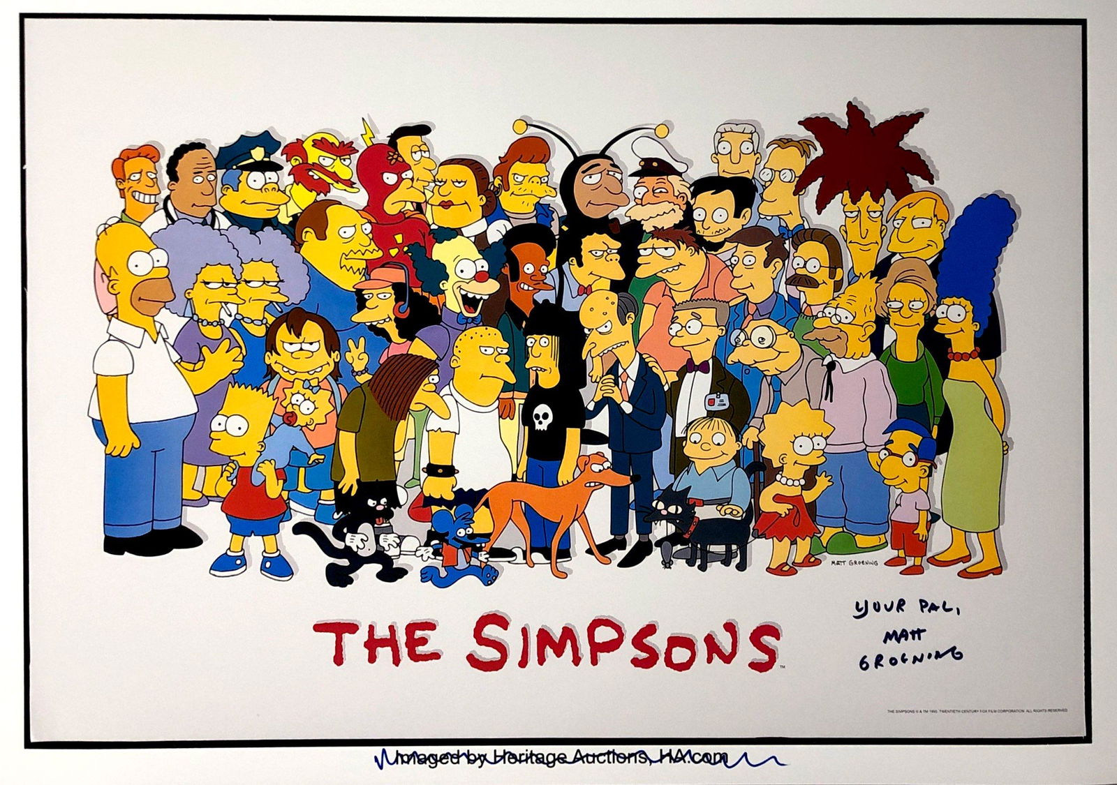 Autograph Signed Simpsons Poster (1 of 1)