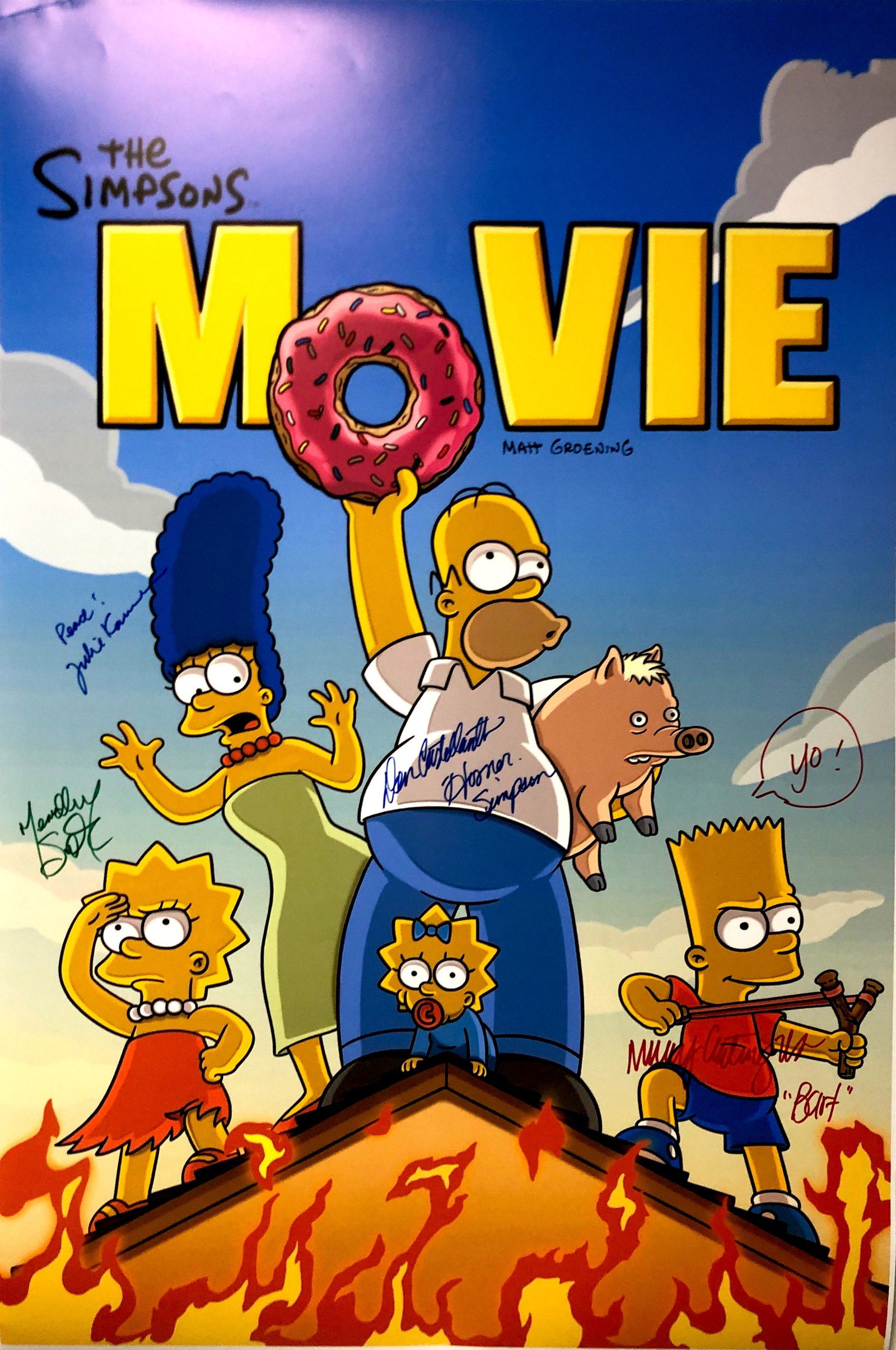 Autograph Signed Simpsons Movie Poster (1 of 1)