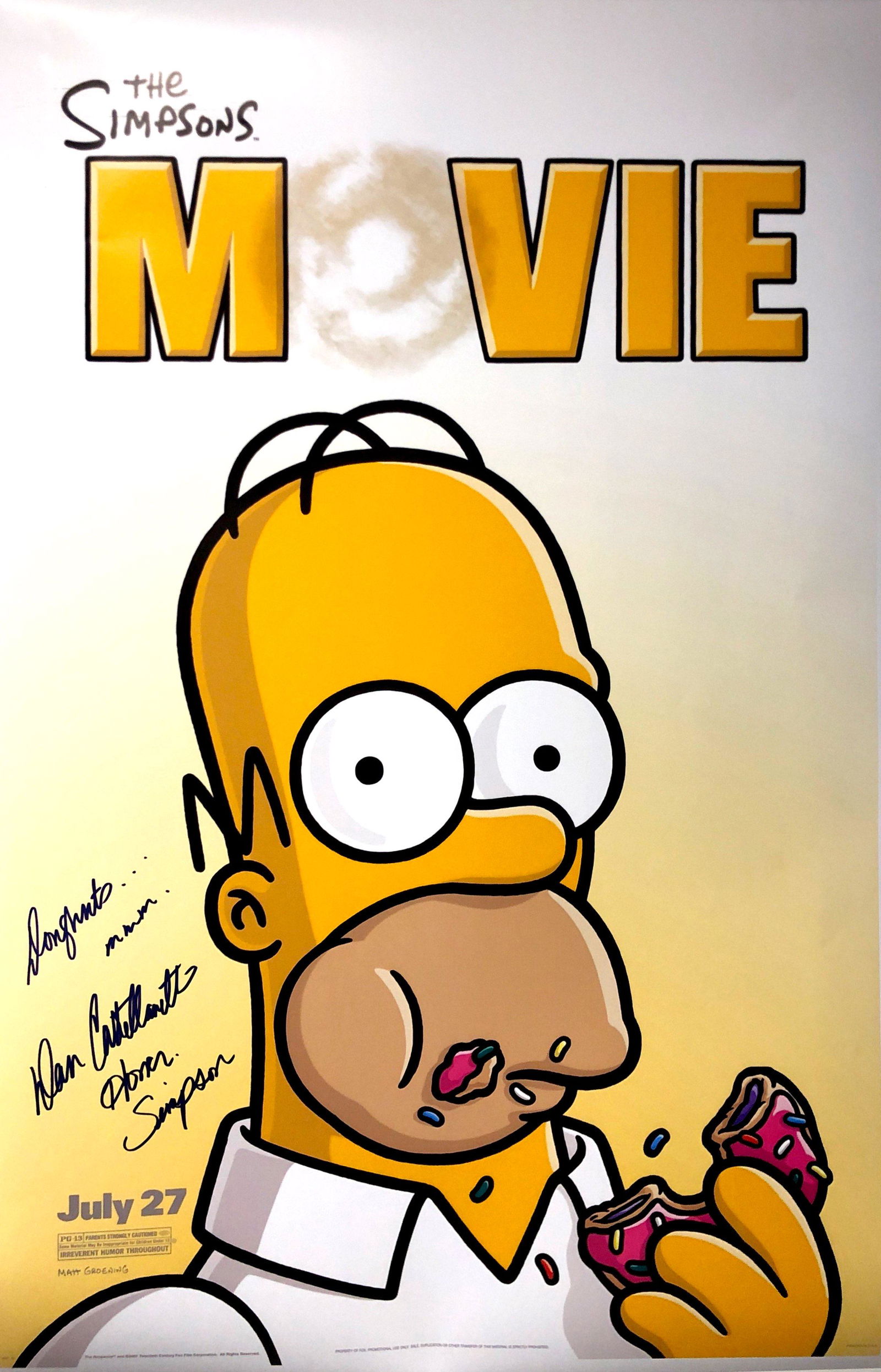 Autograph Signed Simpsons Movie Poster (1 of 1)
