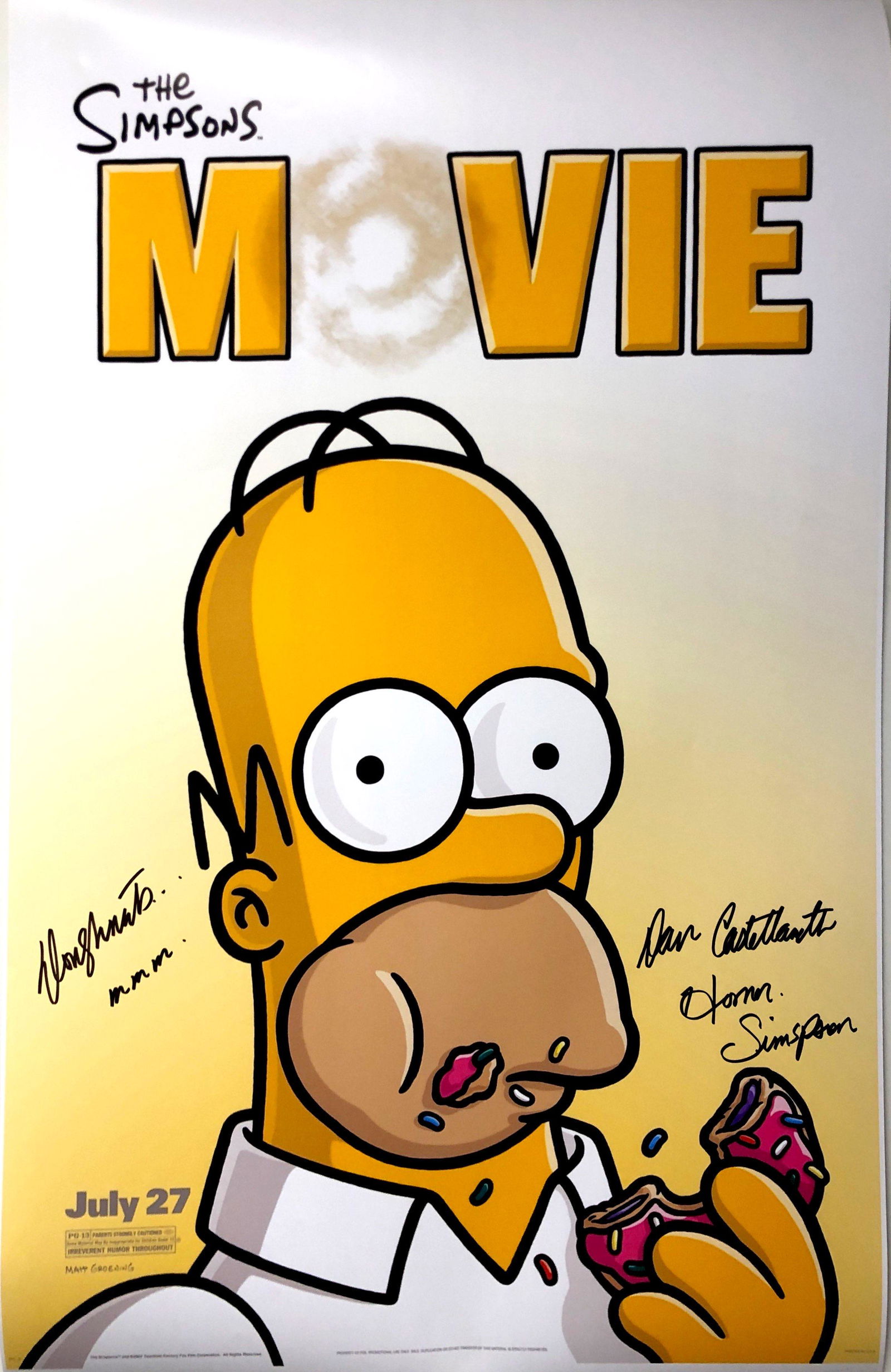 Autograph Signed Simpsons Movie Poster (1 of 1)