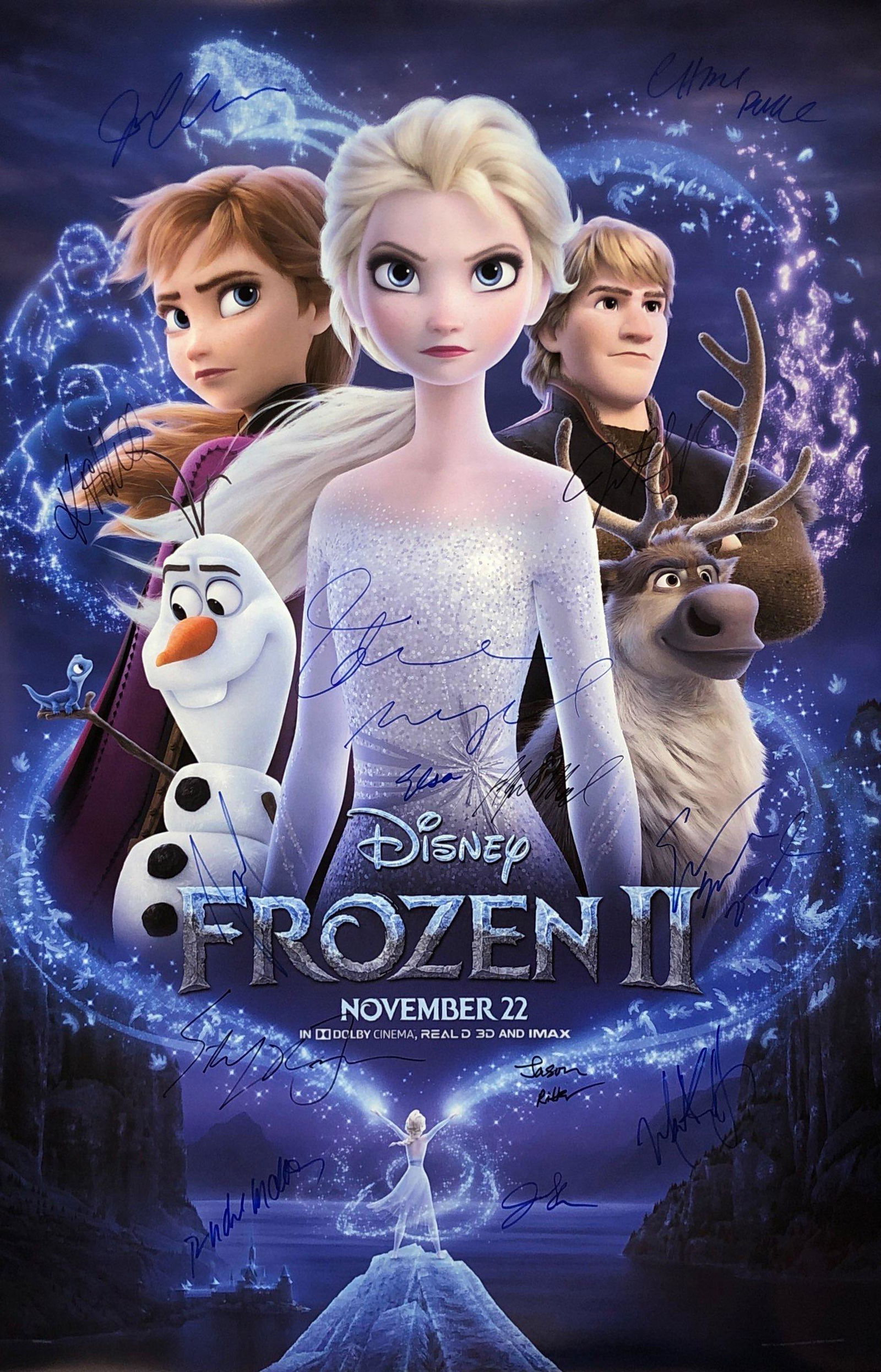 Signed Frozen 2 Idina Menzel Poster (1 of 1)