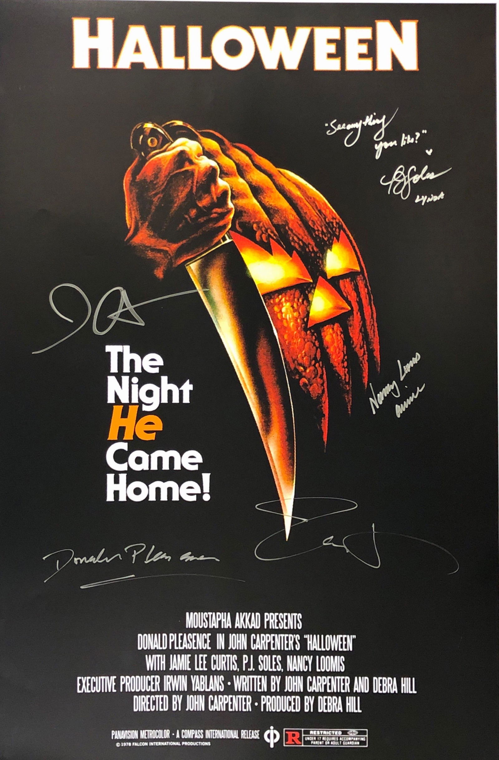 Signed Halloween Jamie Lee Curtis Poster (1 of 1)