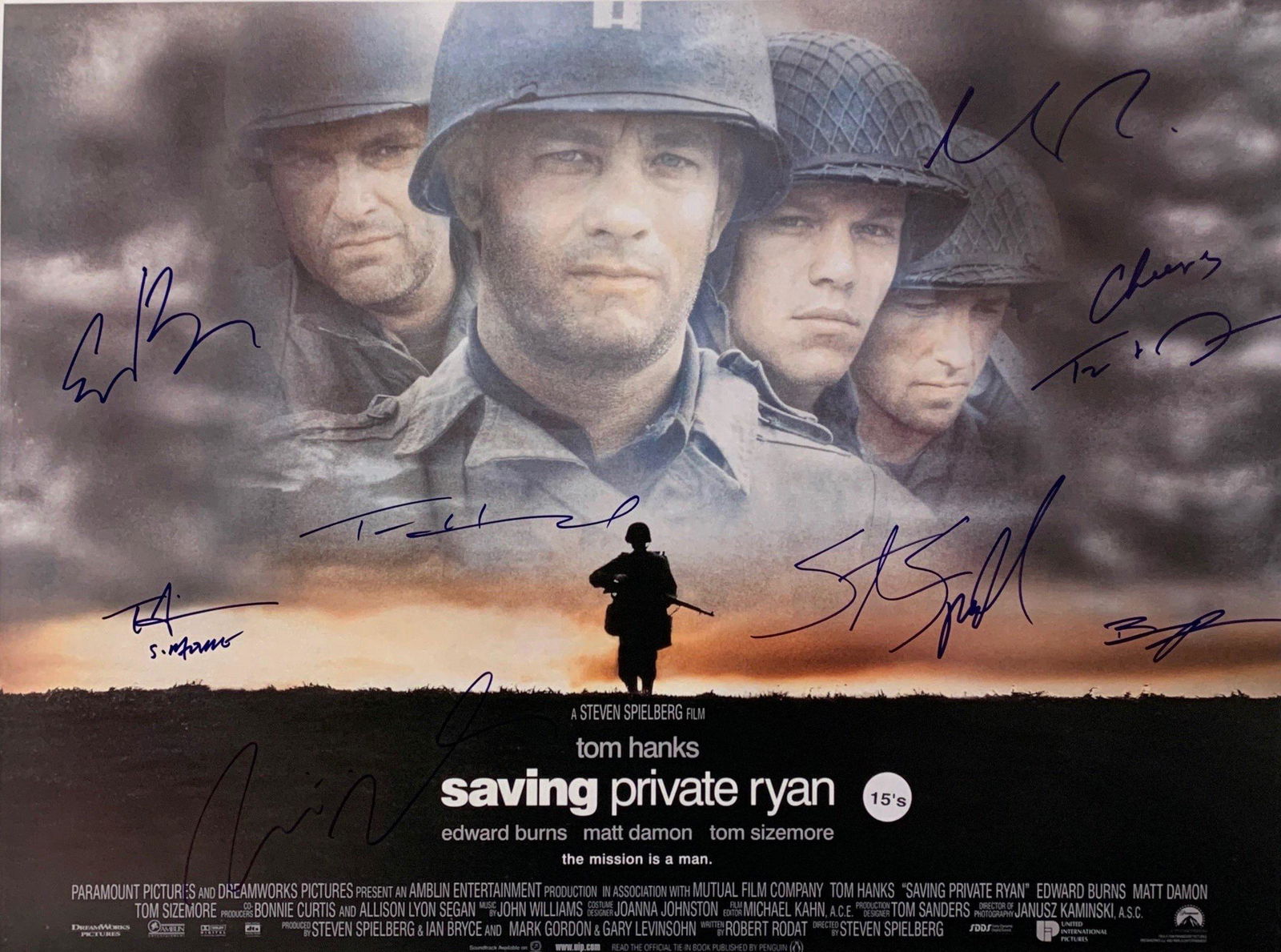 Tom Hanks Autograph Signed Saving Private Ryan Poster (1 of 1)