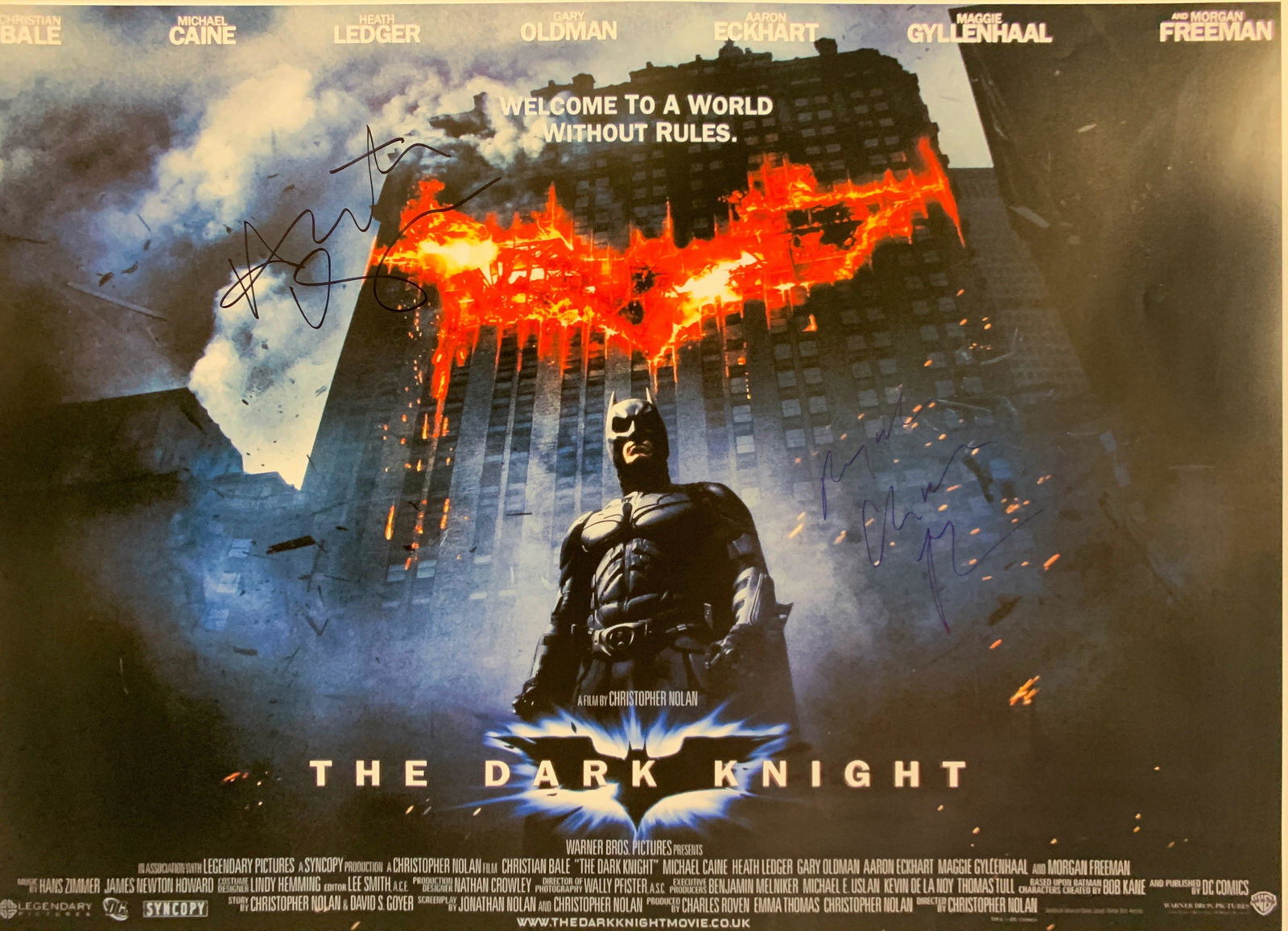 Christian Bale Autograph Signed Dark Knight Poster (1 of 1)