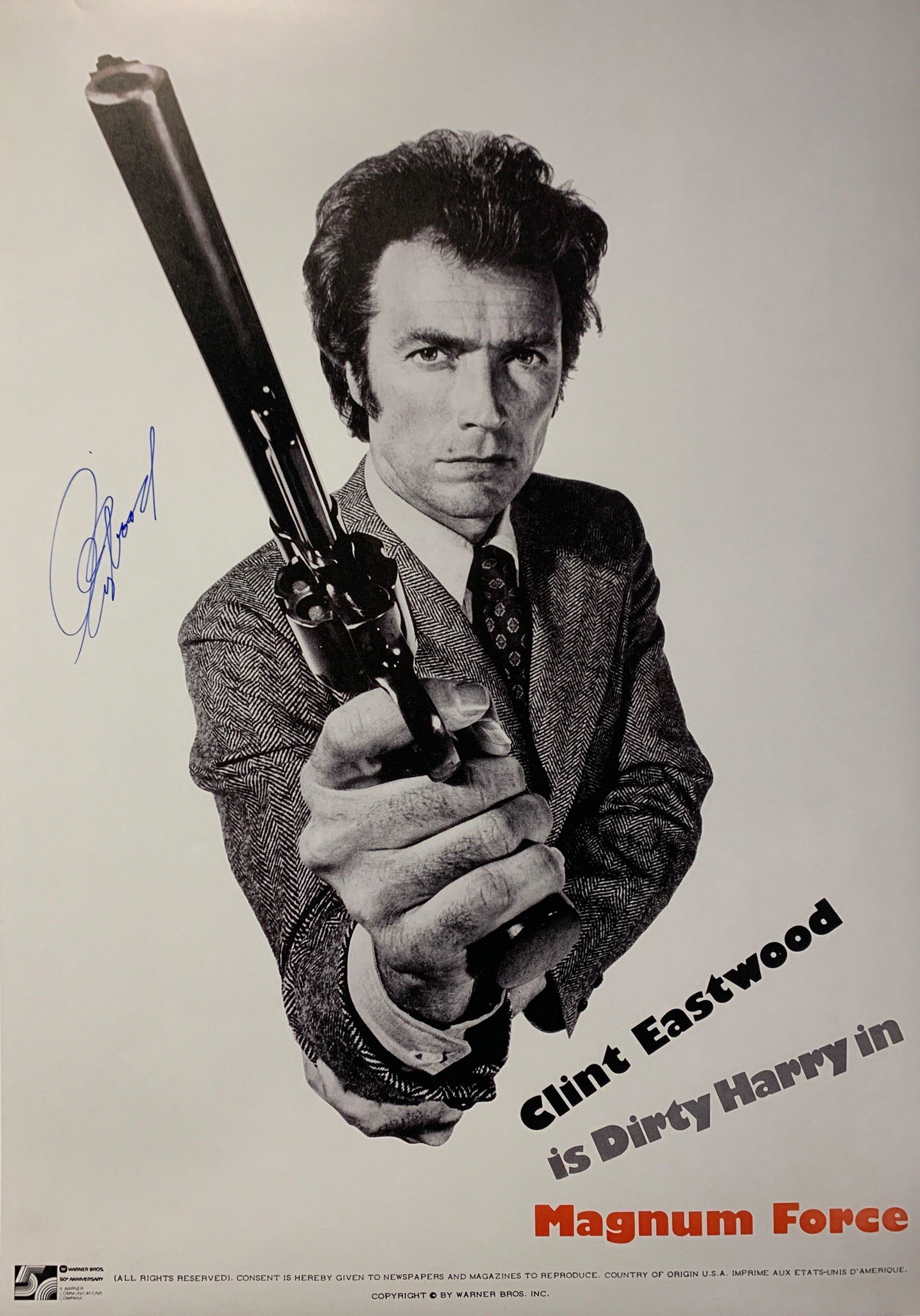 Clint Eastwood Autograph Signed Dirty Harry Poster: Category: Autograph CollectiblesAutograph Includes: Clint EastwoodSize : 24' x 36''Item is in great condition with no damage, unframed and certified.Please review our Terms and Conditions before biddi
