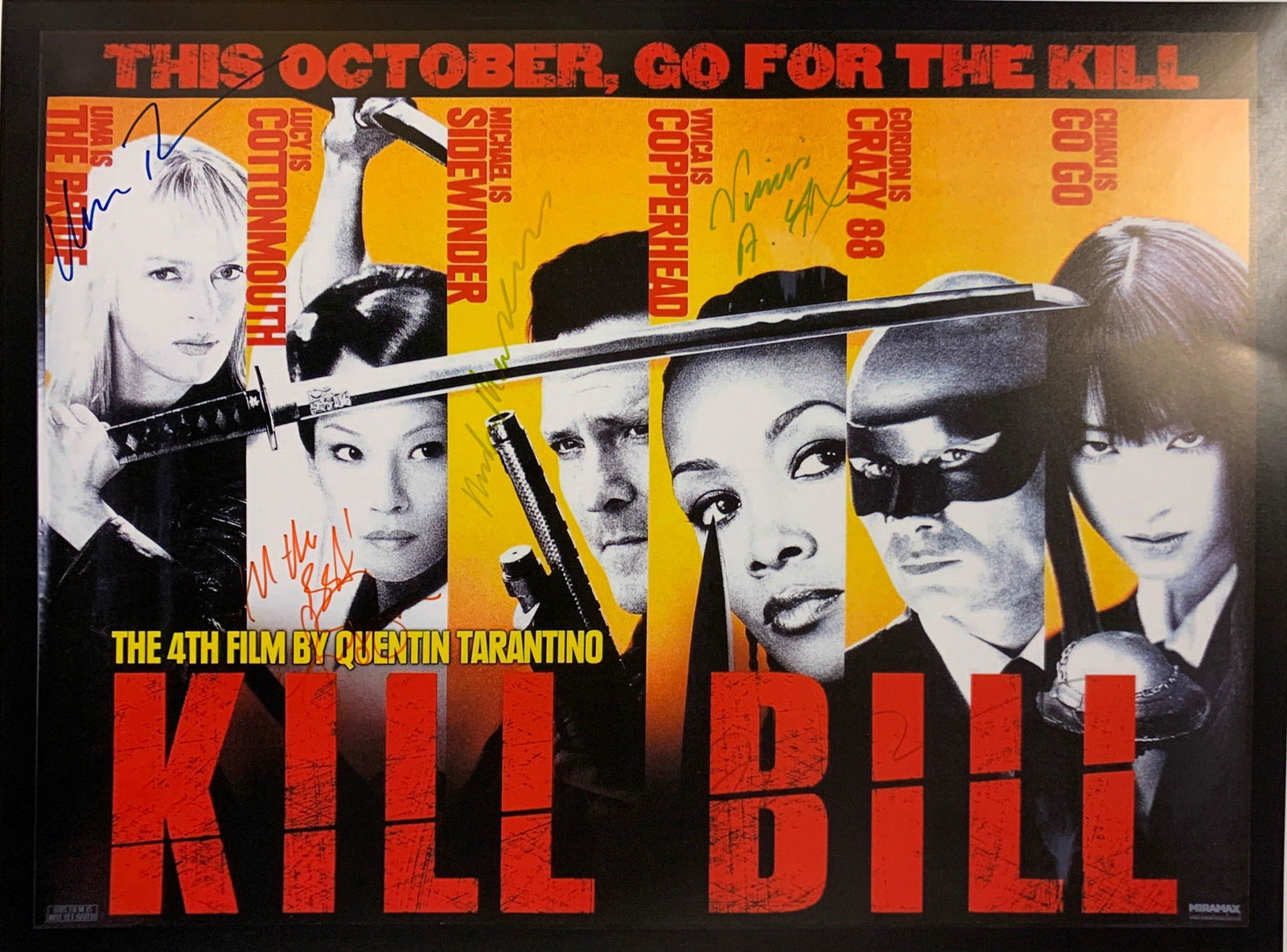 Autograph Signed Kill Bill Poster (1 of 1)
