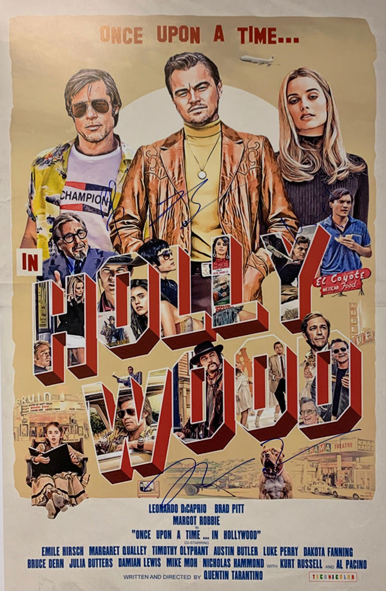 Autograph Signed Once Upon a Time in Hollywood Poster (1 of 1)