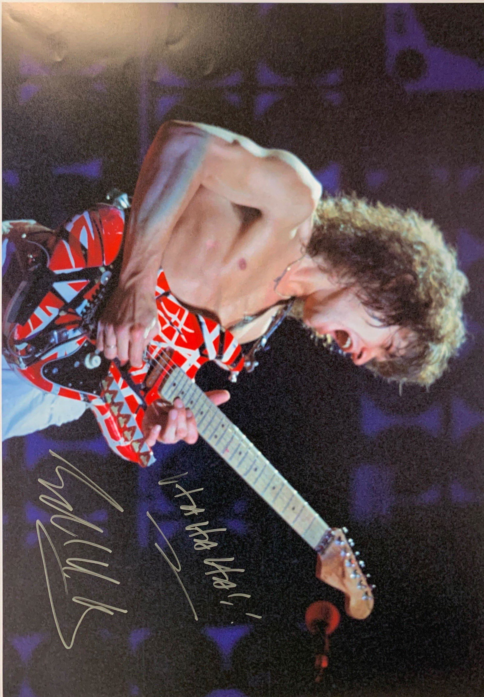 Autograph Signed Eddie Van Halen Poster (1 of 1)