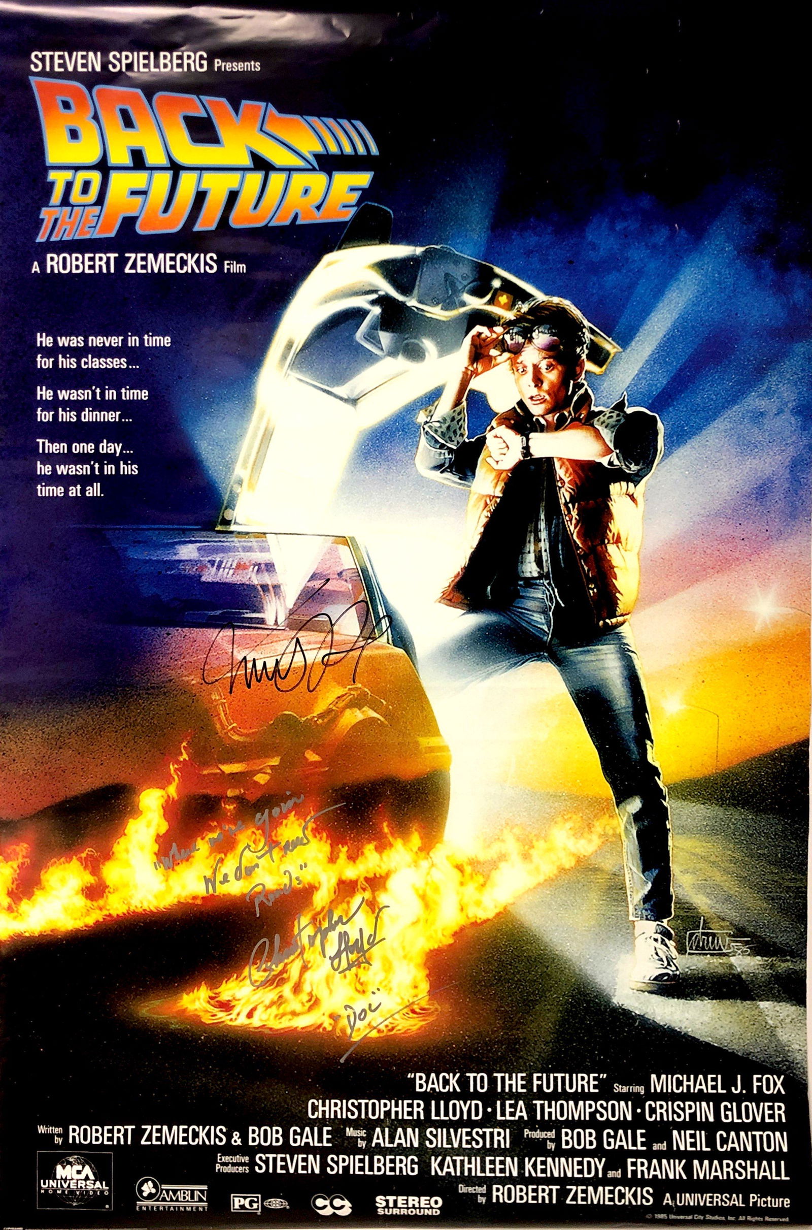 Autograph Signed Back to Future Poster (1 of 1)