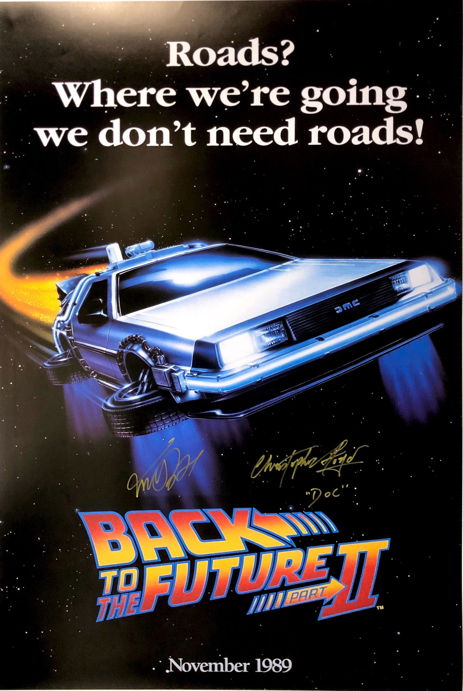 Autograph Signed Back to Future Poster (1 of 1)